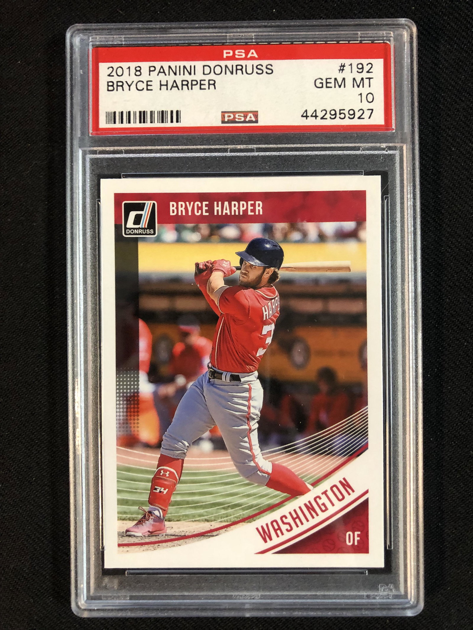 2018 PANINI DONRUSS NO.192 BRYCE HARPER (PSA 10): 2018 PANINI DONRUSS NO.192 BRYCE HARPER (PSA 10)