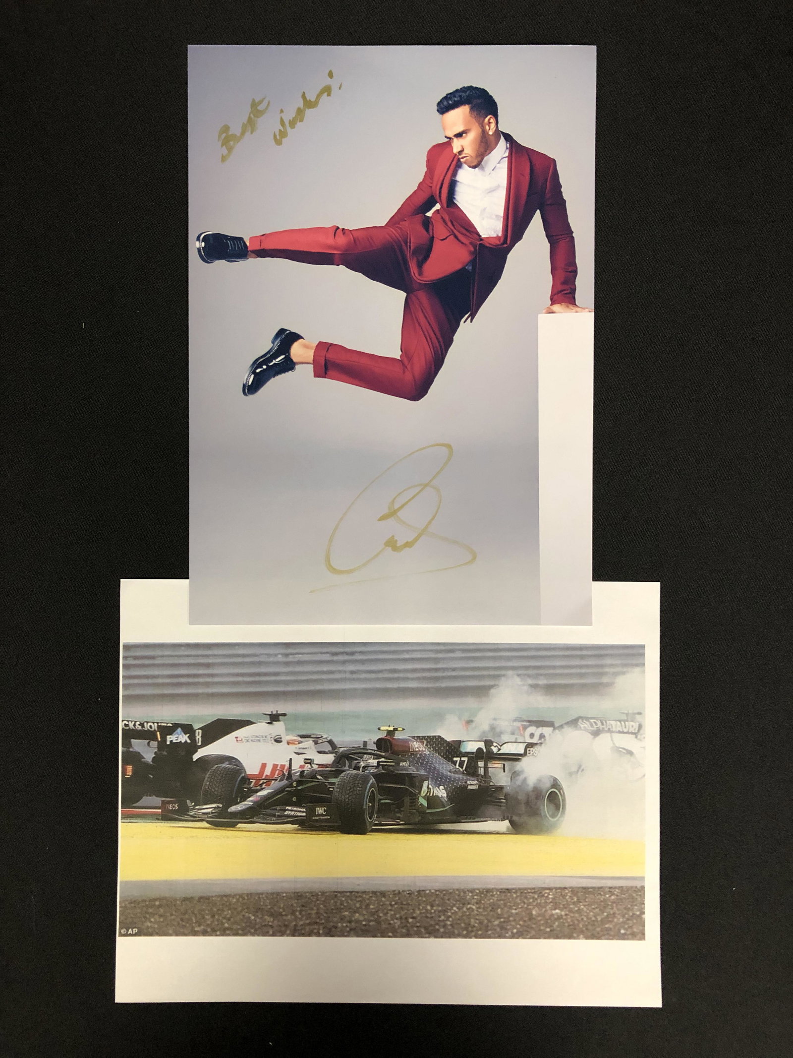 SIR. LEWIS HAMILTON SIGNED 8 X 10 (RA COA): SIR. LEWIS HAMILTON SIGNED 8 X 10 (RA COA)