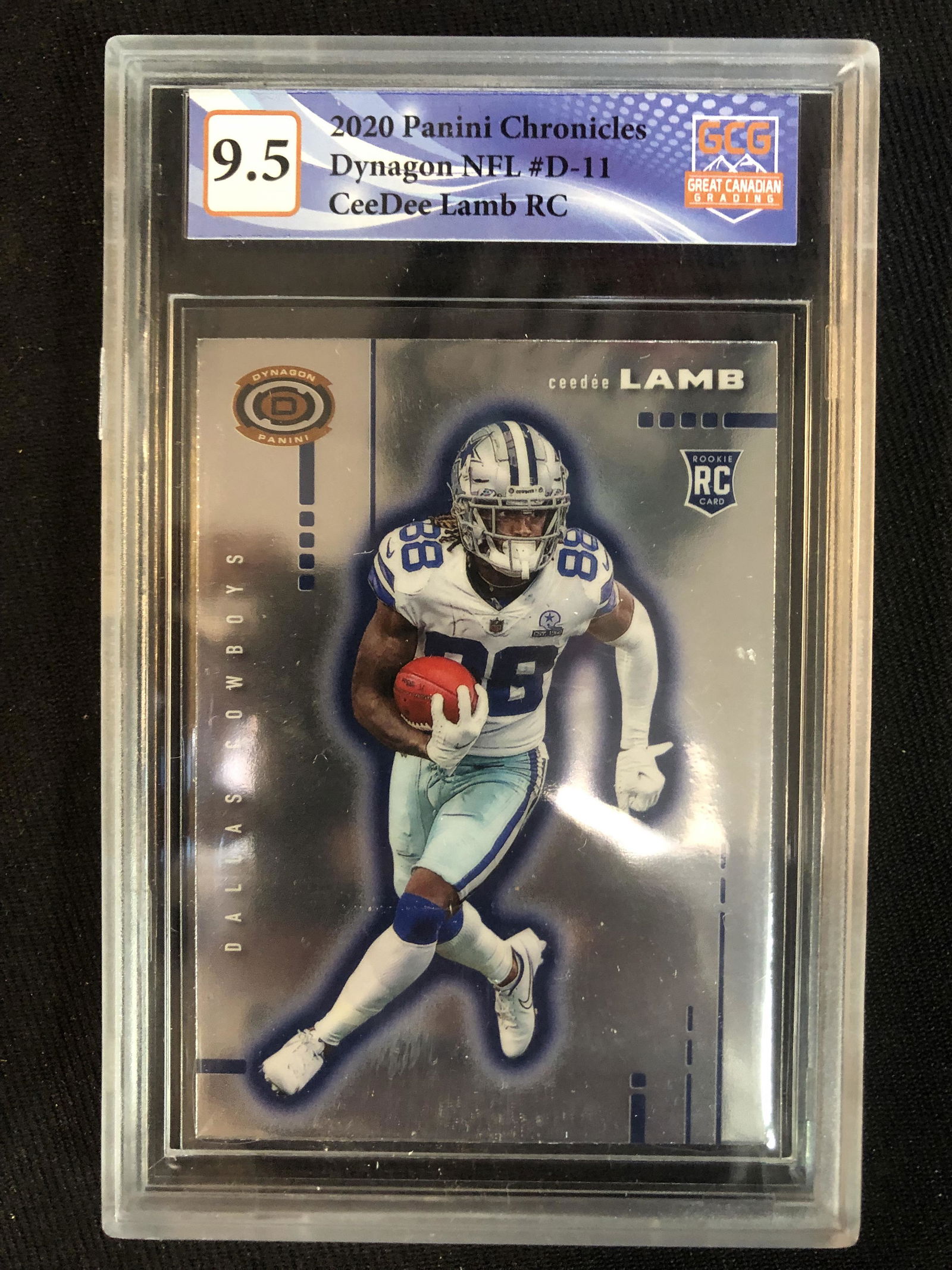 2020 PANINI CHRONICLES DYNAGON NFL NO.D-11 CeeDee LAMB RC (GCG 9.5) (1 of 1)