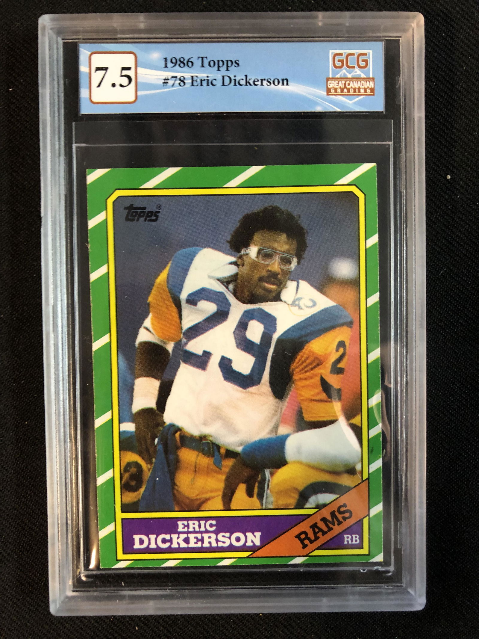 1986 TOPPS NO.78 ERIC DICKERSON (GCG 7.5) (1 of 1)