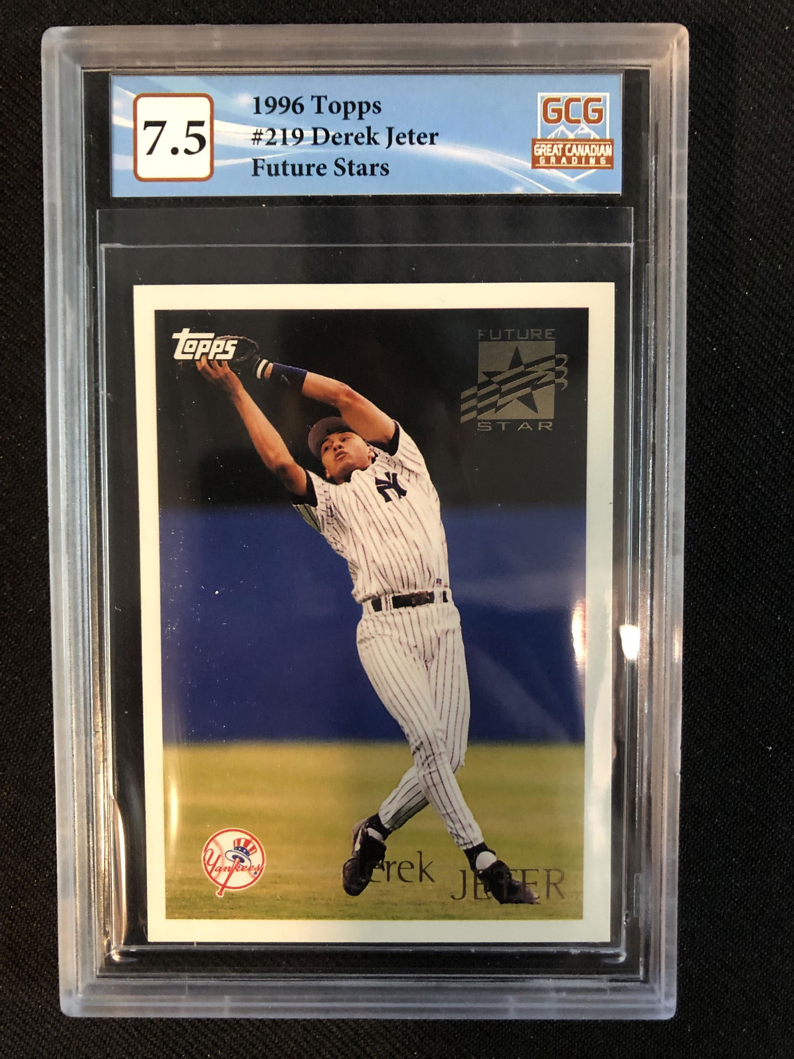 1996 TOPPS NO.219 DEREK JETER FUTURE STARS (GCG 7.5): 1996 TOPPS NO.219 DEREK JETER FUTURE STARS (GCG 7.5)
