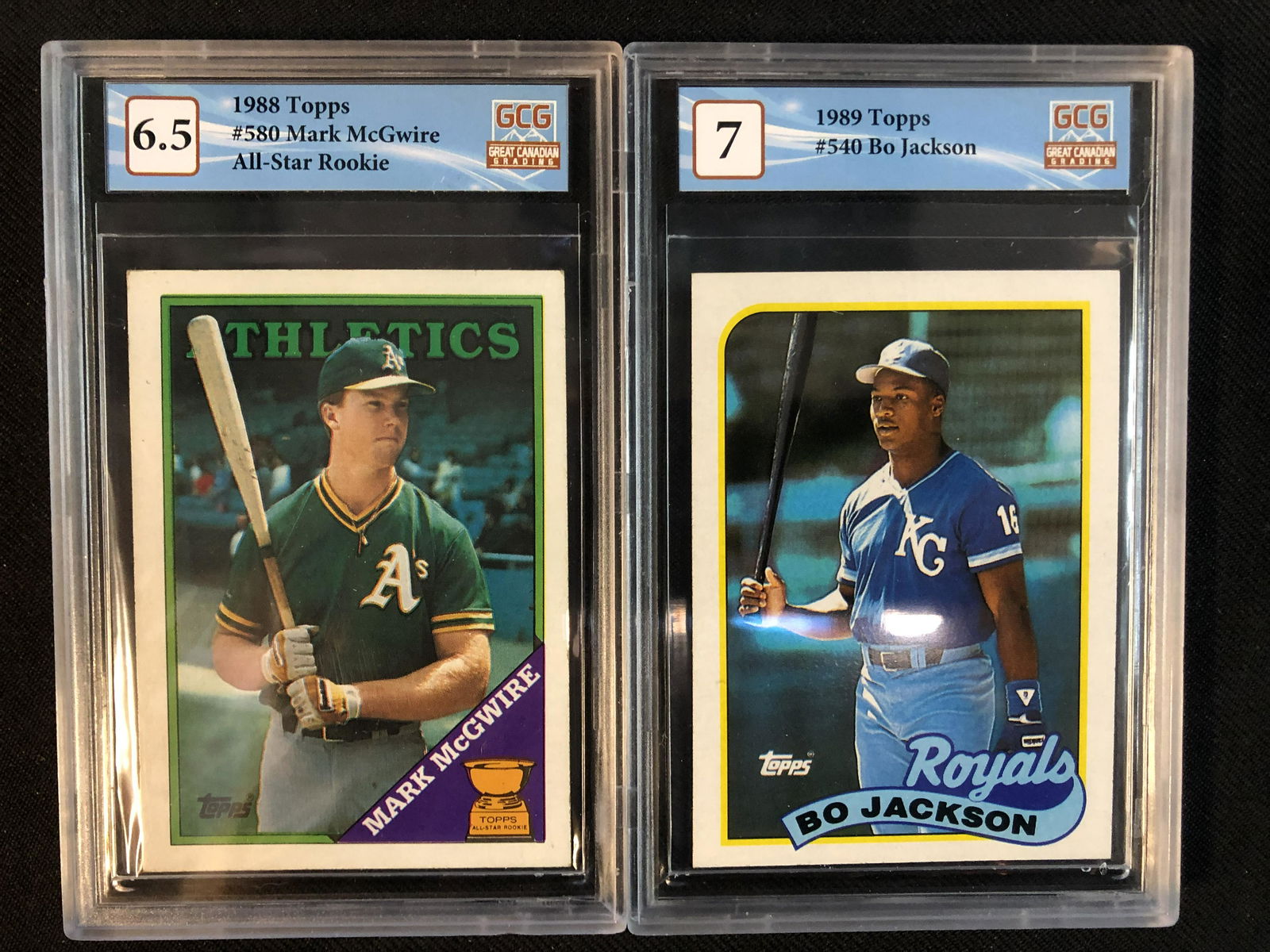 GCG GRADED BASEBALL CARD LOT (MARK MCGWIRE/ BO JACKSON) (1 of 1)