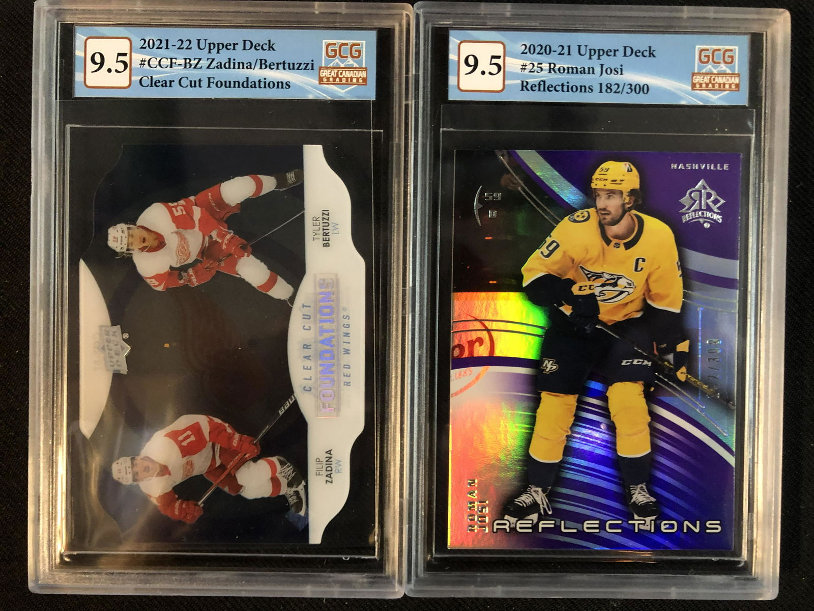 2021-22 UPPER DECK GCG GRADED 9.5 HOCKEY CARD LOT (ZADINA/BERTUZZI - ROMAN JOSI) (1 of 1)