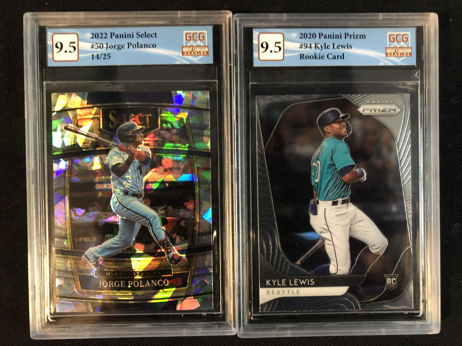 GCG HIGH GRADE BASEBALL CARD LOT (JORGE POLANCO/ KYLE LEWIS RC) (1 of 1)