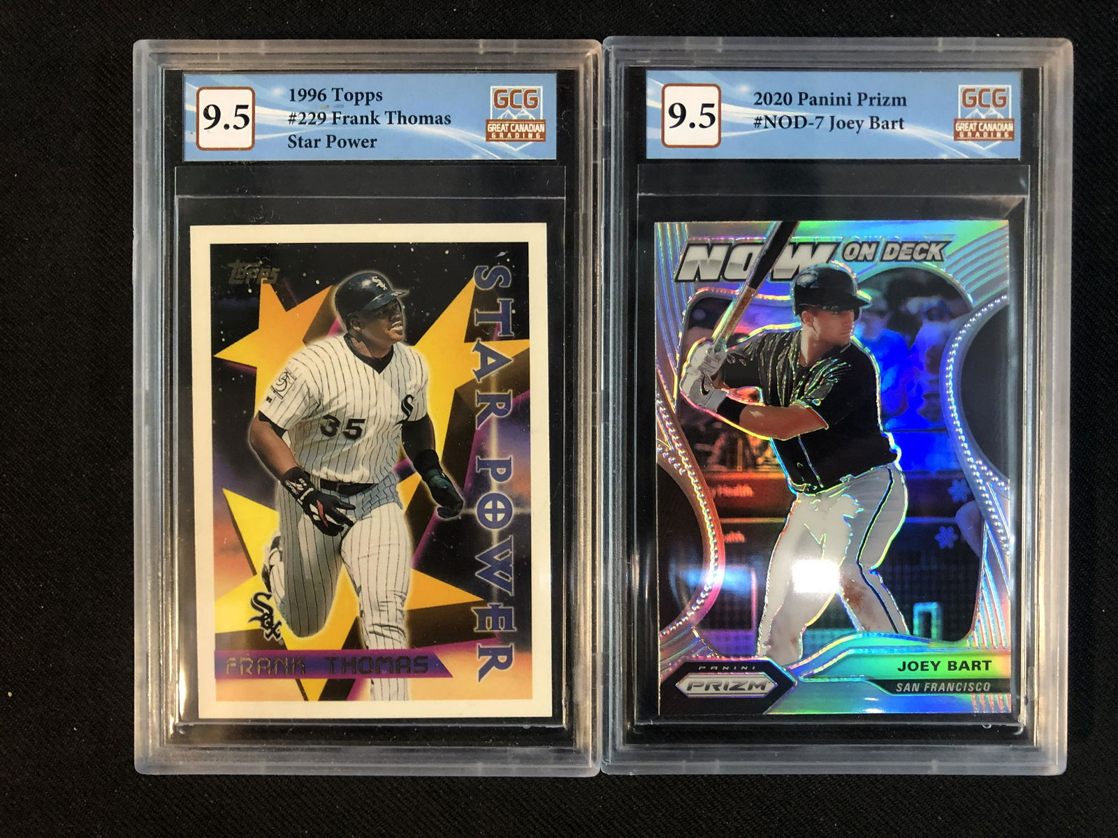 GCG HIGH GRADE BASEBALL CARD LOT (FRANK THOMAS/ JOEY BART) (1 of 1)