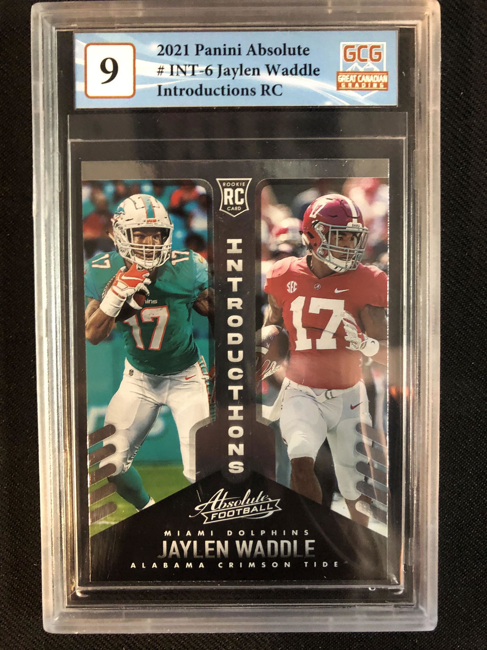 2021 PANINI ABSOLUTE NO.INT-6 JAYLEN WADDLE INTRODUCTIONS RC (GCG 9) (1 of 1)