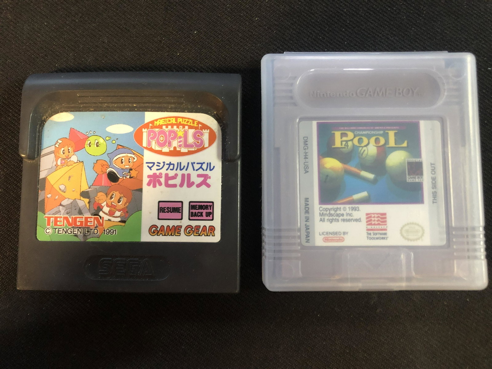 TENGEN GAME GEAR MAGICAL PUZZLE POPILS/ NINTENDO GAMEBOY CHAMPIONSHIP POOL VIDEO GAME LOT: TENGEN GAME GEAR MAGICAL PUZZLE POPILS/ NINTENDO GAMEBOY CHAMPIONSHIP POOL VIDEO GAME LOT