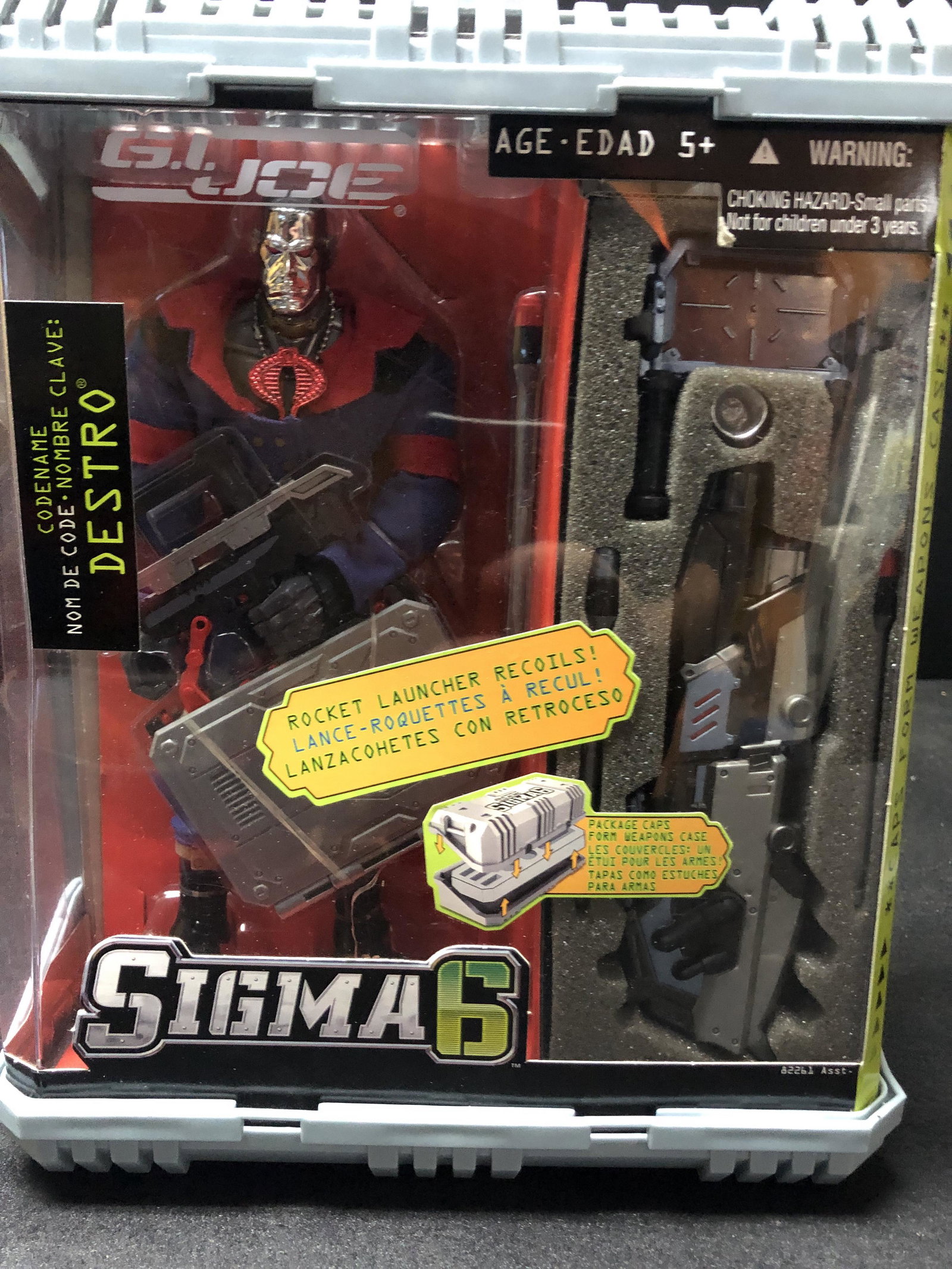 GI JOE SIGMA 6 Hasbro Destro 8" w/ Rocket Launcher: GI JOE SIGMA 6 Hasbro Destro 8" w/ Rocket Launcher