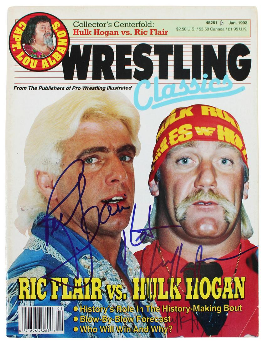 Hulk Hogan & Rick Flair Authentic Signed Magazine (BAS Witnessed) (1 of 4)