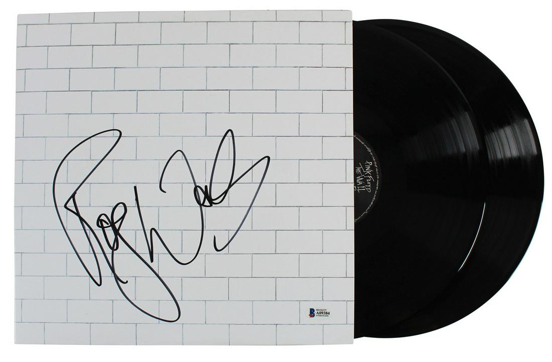 Roger Waters Pink Floyd Signed The Wall Album Cover W/ Vinyl (BAS Witnessed) (1 of 2)