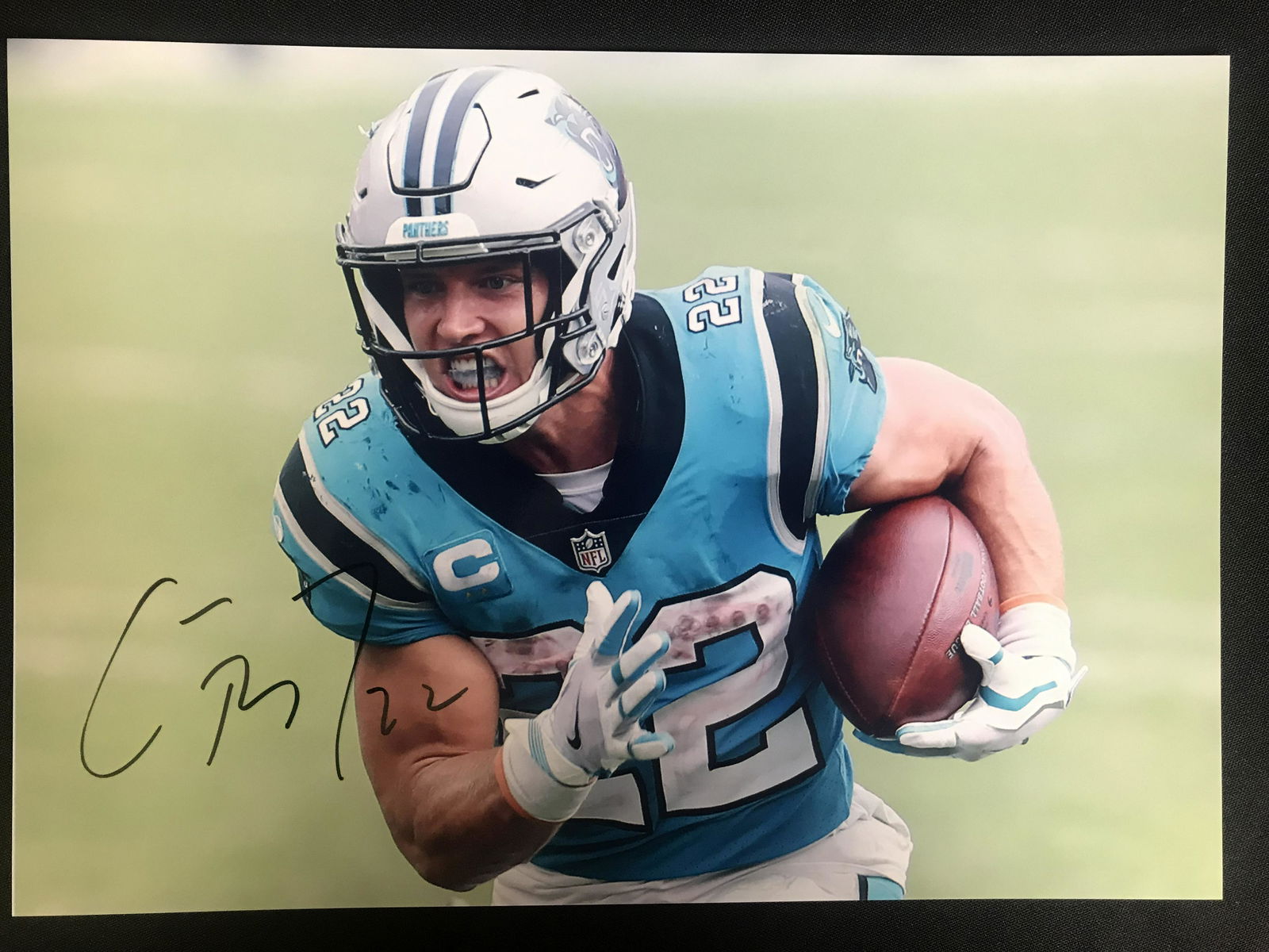 CHRISTIAN McCAFFREY SIGNED 8X10 PHOTO (RA COA) (1 of 2)