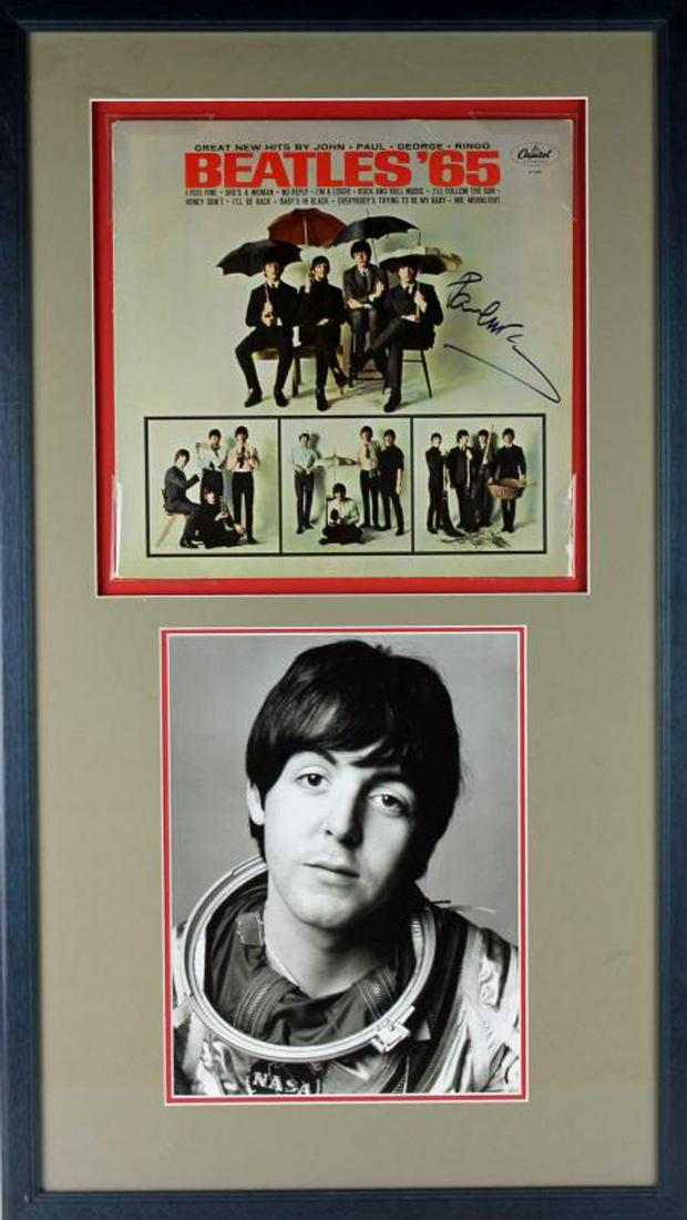 Paul Mccartney Signed Authentic Framed Beatles '65 Album Display (PSA/DNA LOA) (1 of 3)