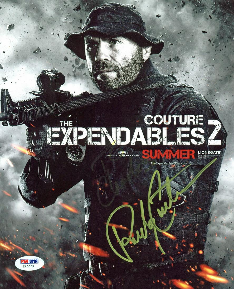 Randy Couture UFC The Expendables Authentic Signed 8x10 Photo (PSA/DNA) (1 of 1)