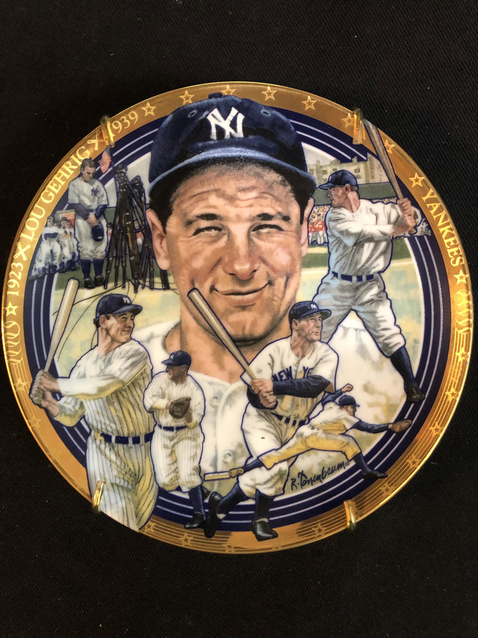 THE HAMILTON COLLECTION "THE LEGENDARY LOU GEHRIG" BEST OF BASEBALL PLATE COLLECTION (PLATE # 3943C): THE HAMILTON COLLECTION "THE LEGENDARY LOU GEHRIG" BEST OF BASEBALL PLATE COLLECTION (PLATE # 3943C)