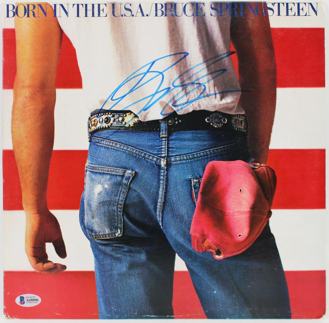 Bruce Springsteen Authentic Signed Born In The USA Album Cover W/ Vinyl (JSA) (1 of 4)