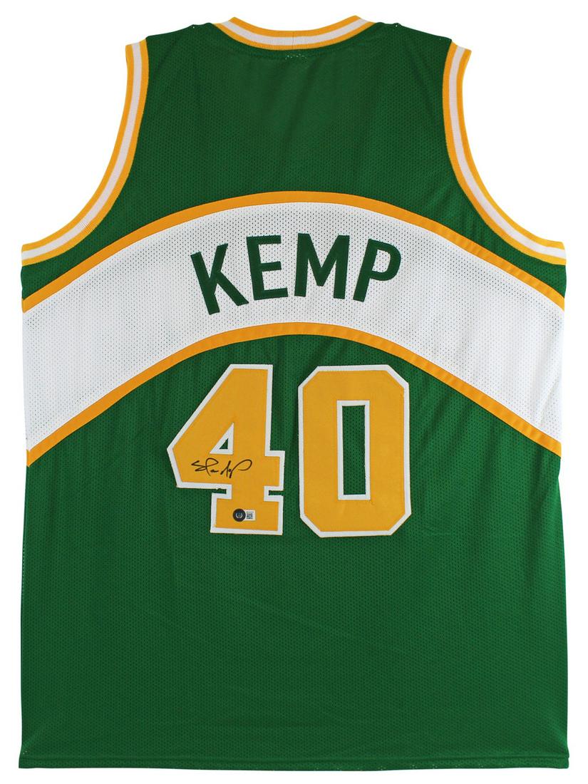Shawn Kemp Authentic Signed Green Pro Style Jersey Autographed (BAS Witnessed) (1 of 3)