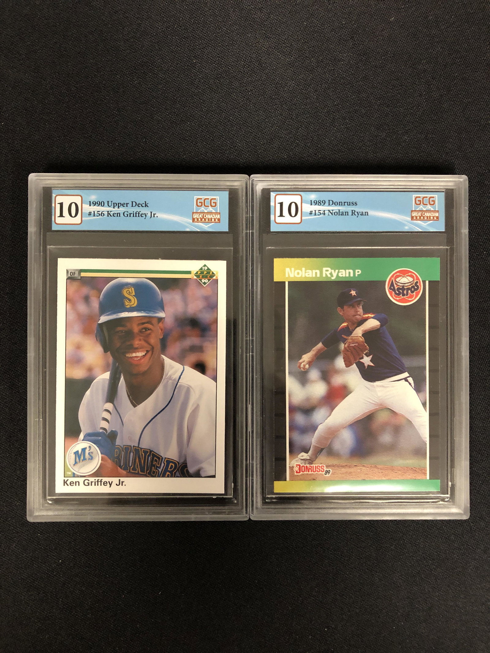 GCG GRADED 10 BASEBALL CARD LOT (KEN GRIFFEY JR./ NOLAN RYAN): GCG GRADED 10 BASEBALL CARD LOT (KEN GRIFFEY JR./ NOLAN RYAN)