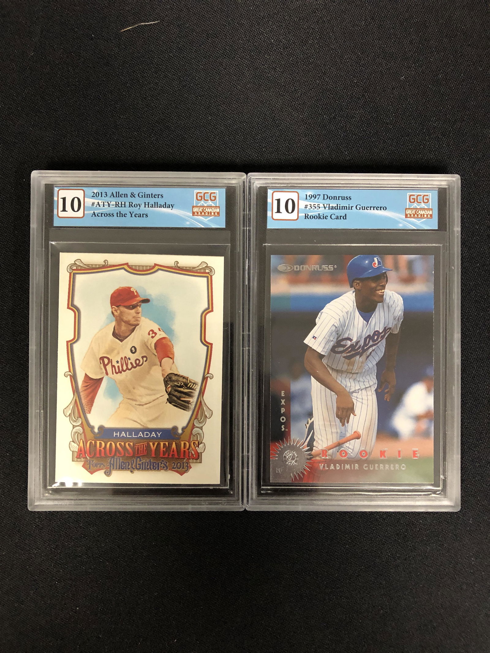 GCG GRADED 10 BASEBALL CARD LOT (ROY HALLADAY/ VLADIMIR GUERRERO JR. RC) (1 of 1)