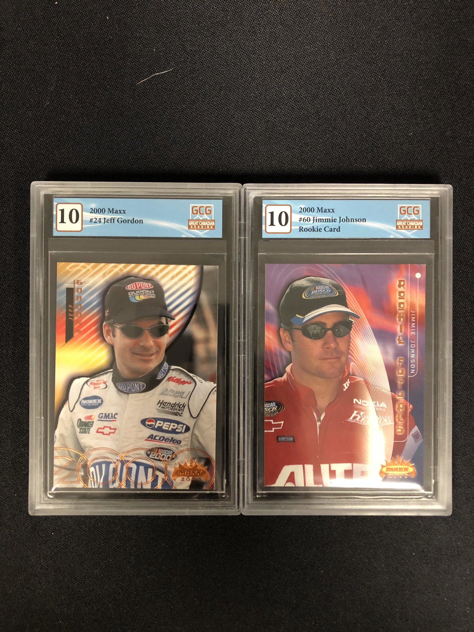 GCG GRADED 10 RACING CARD LOT (JEFF GORDON/ JIMMIE JOHNSON RC): GCG GRADED 10 RACING CARD LOT (JEFF GORDON/ JIMMIE JOHNSON RC)