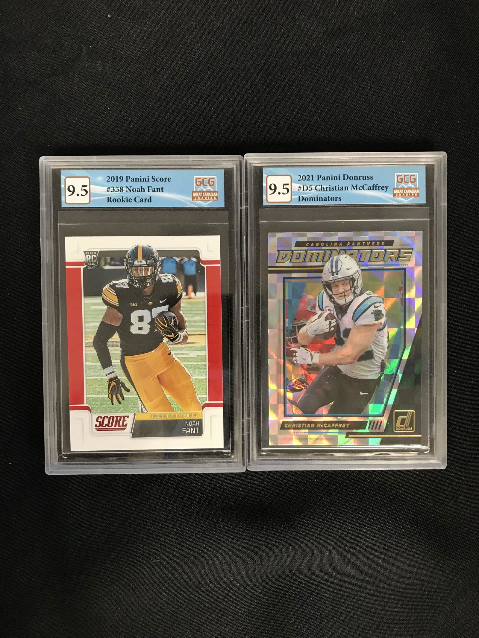 GCG HIGH GRADE FOOTBALL CARD LOT (NOAH FANT RC/ CHRISTIAN McCAFFREY) (1 of 1)