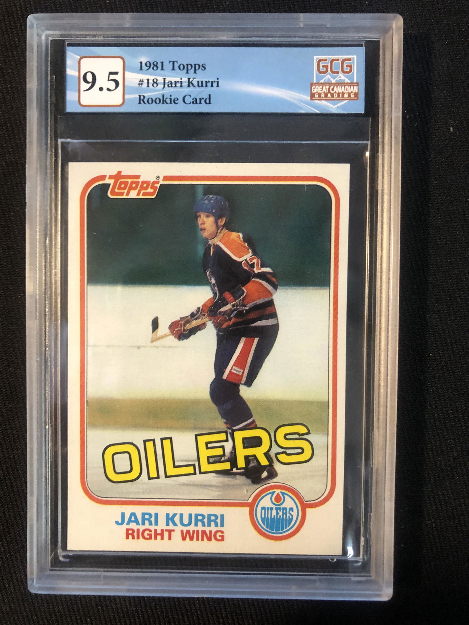 1981 TOPPS NO.18 JARI KURRI ROOKIE CARD (GCG 9.5) (1 of 2)