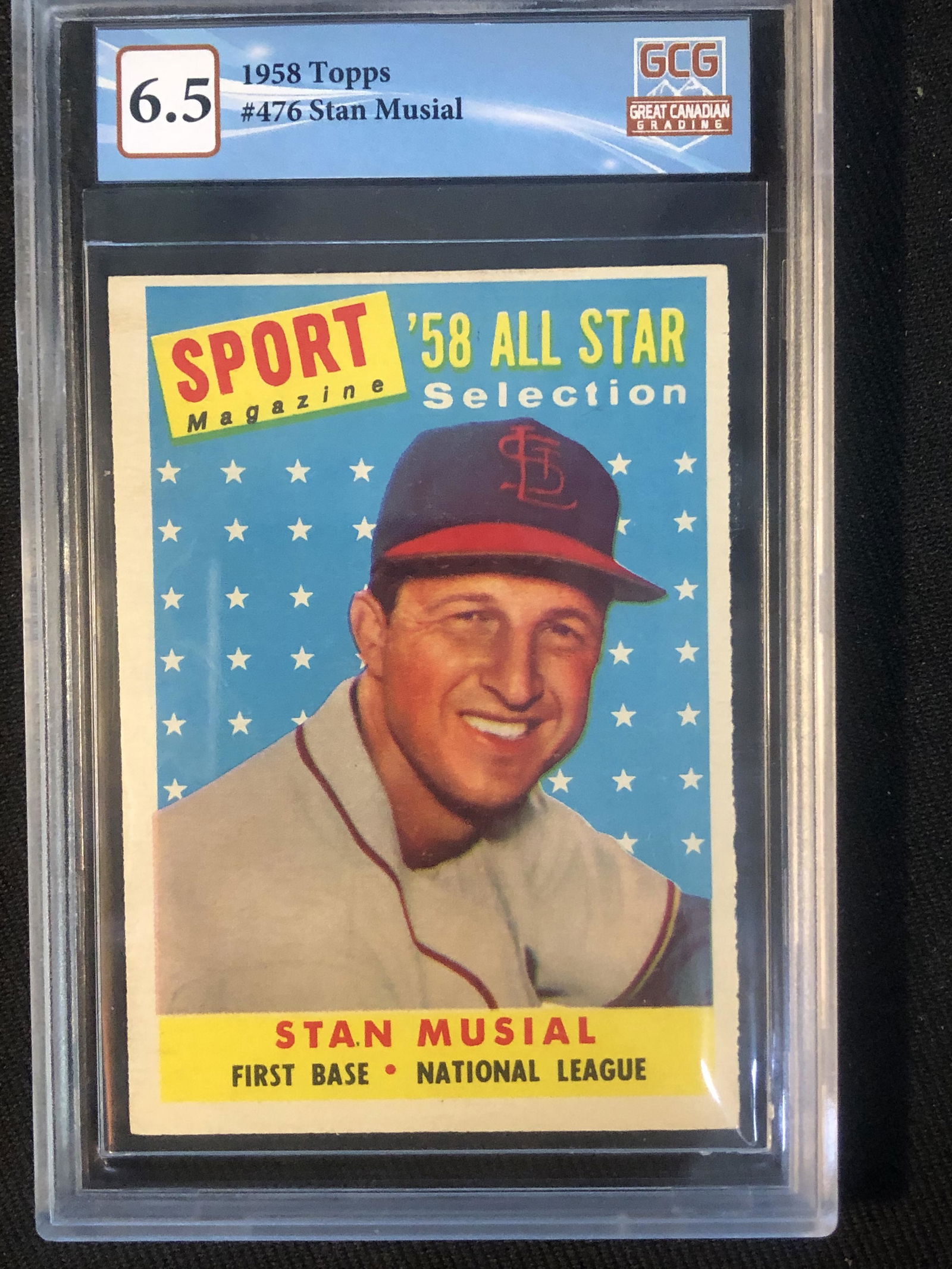 1958 TOPPS NO.476 STAN MUSIAL (GCG 6.5) (1 of 2)