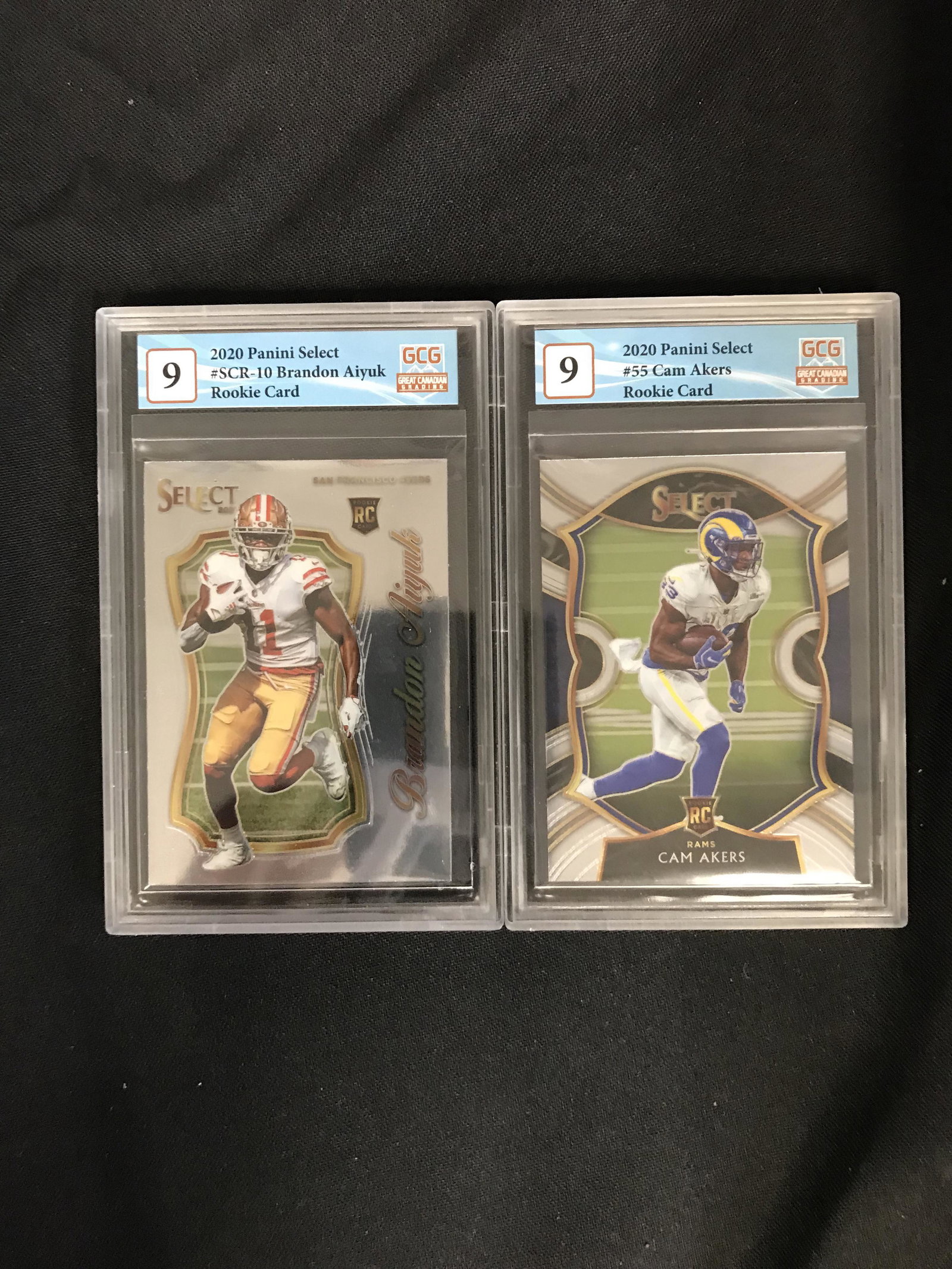 GCG HIGH GRADE PANINI SELECT FOOTBALL ROOKIE CARD LOT (BRANDON AIYUK/ CAM AKERS) (1 of 1)