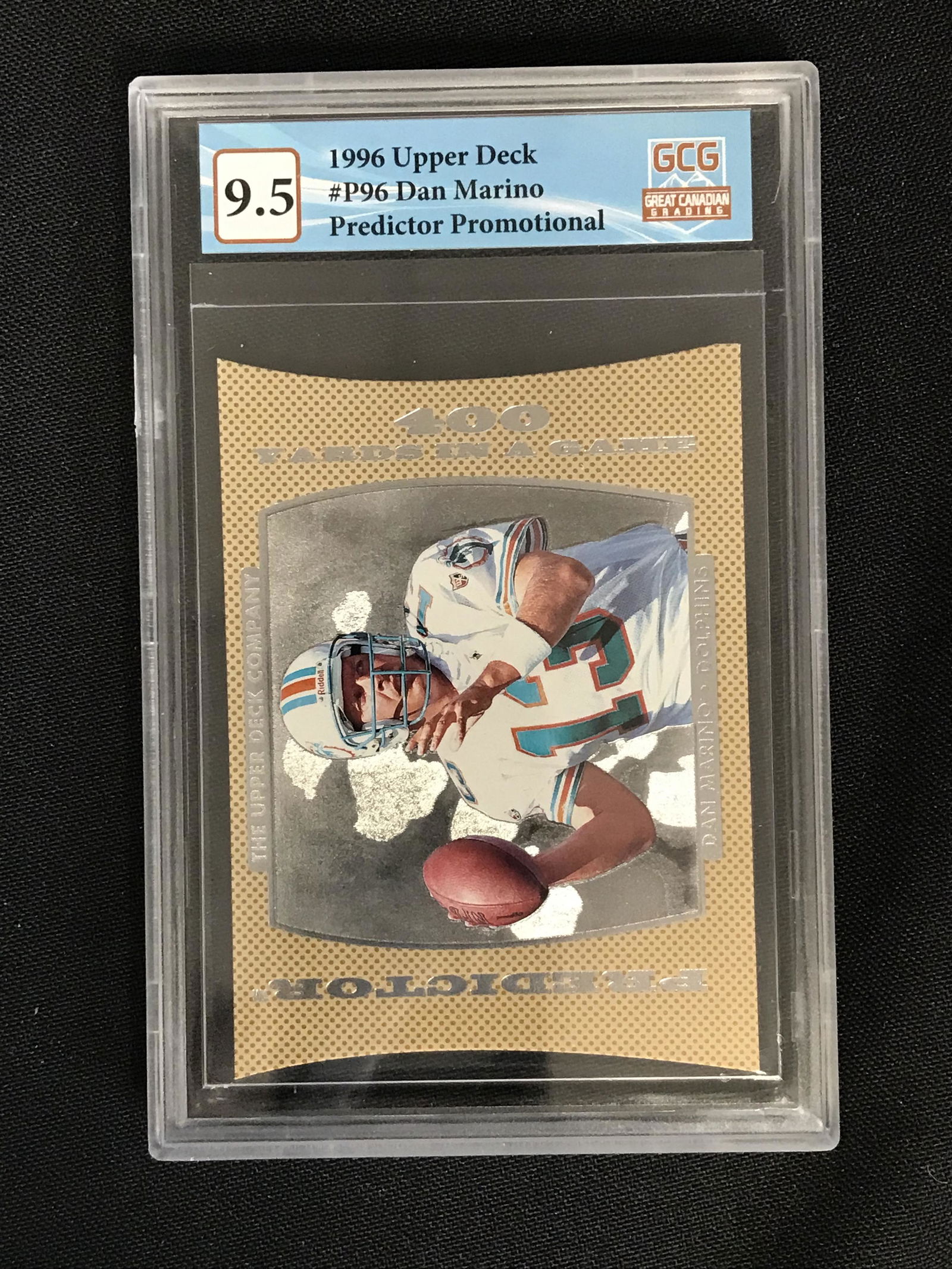 1996 UPPER DECK NO.P96 DAN MARINO PREDICTOR PROMOTIONAL (GCG 9.5) (1 of 2)