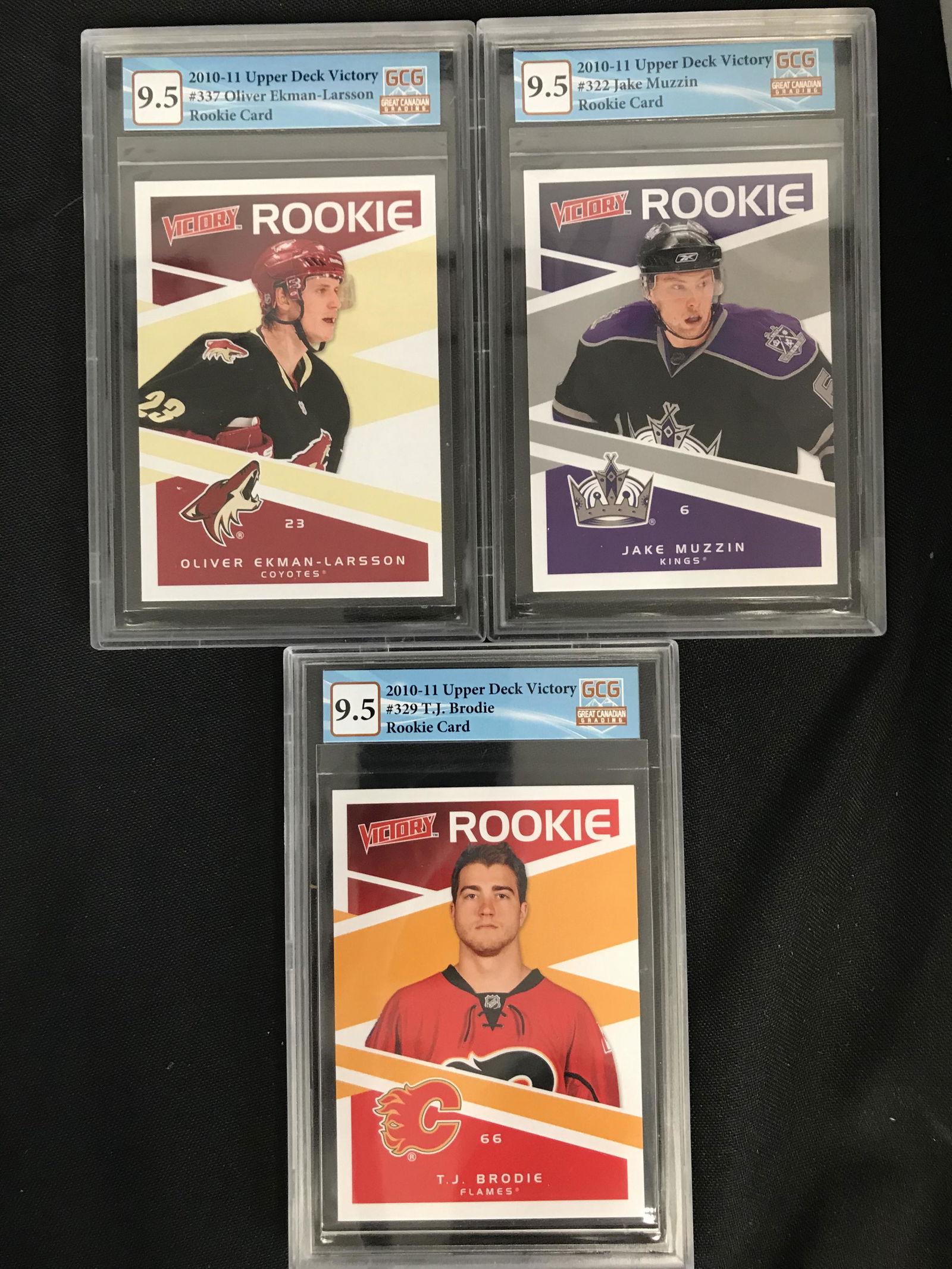 GCG HIGH GRADE 2010-11 UPPER DECK  VICTORY HOCKEY ROOKIE CARD LOT (1 of 1)