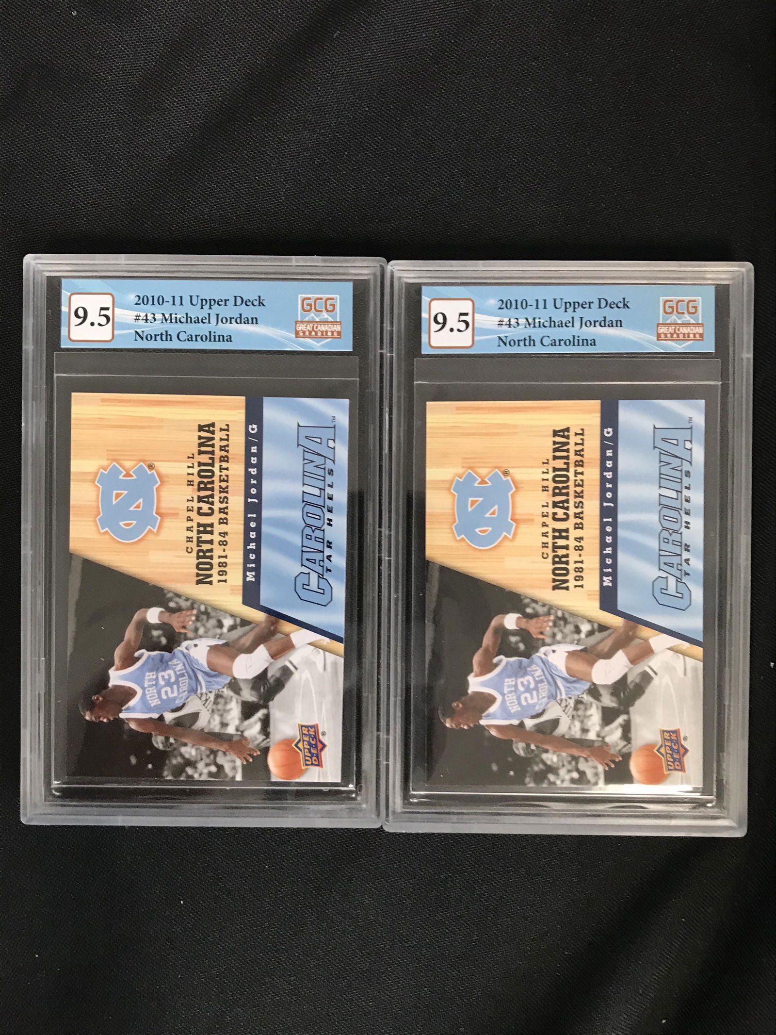 2010-11 UPPER DECK NO.43 MICHAEL JORDAN NORTH CAROLINA (GCG 9.5) X2: 2010-11 UPPER DECK NO.43 MICHAEL JORDAN NORTH CAROLINA (GCG 9.5) X2