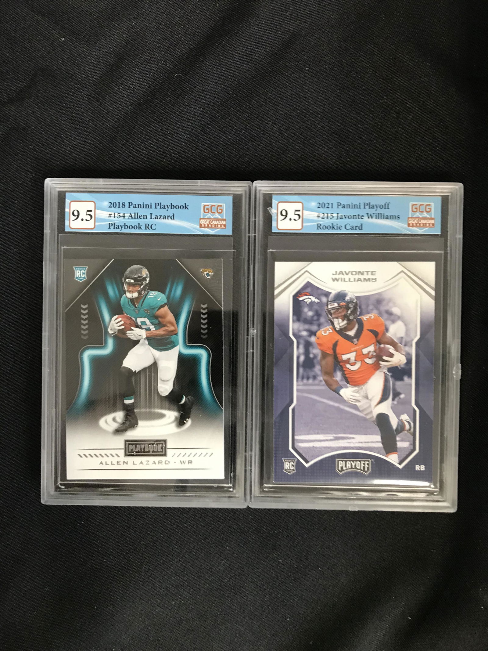 GCG HIGH GRADE PANINI FOOTBALL ROOKIE CARD LOT (ALLEN LAZARD/ JAVONTE WILLIAMS) (1 of 1)