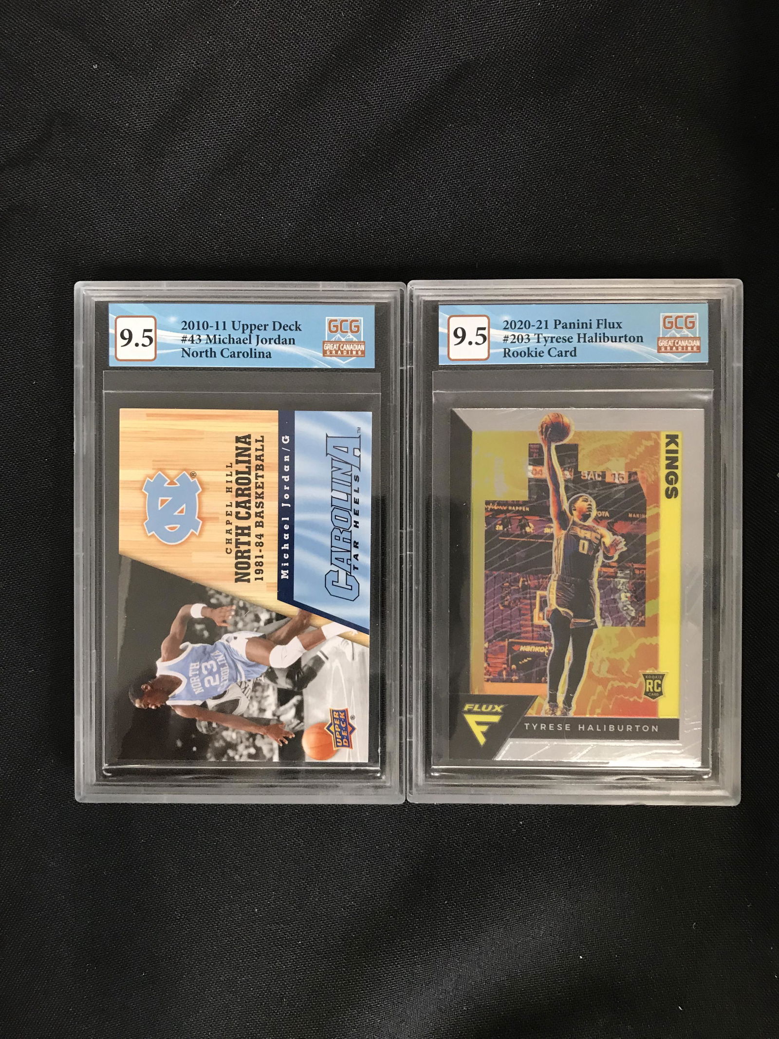 GCG HIGH GRADE BASKETBALL CARD LOT (MICHAEL JORDAN NC/ TYRESE HALIBURTON RC) (1 of 1)