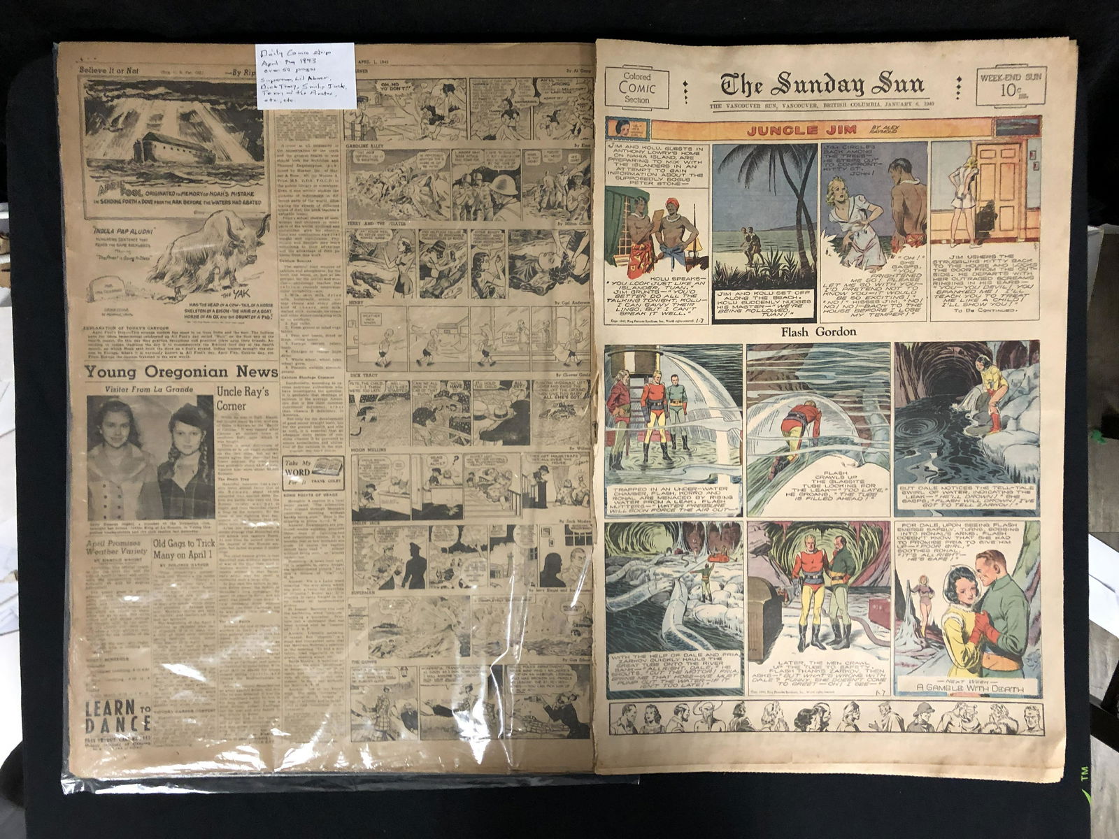 1943 DAILY COMIC STRIPS (OVER 50 PAGES) (1 of 2)