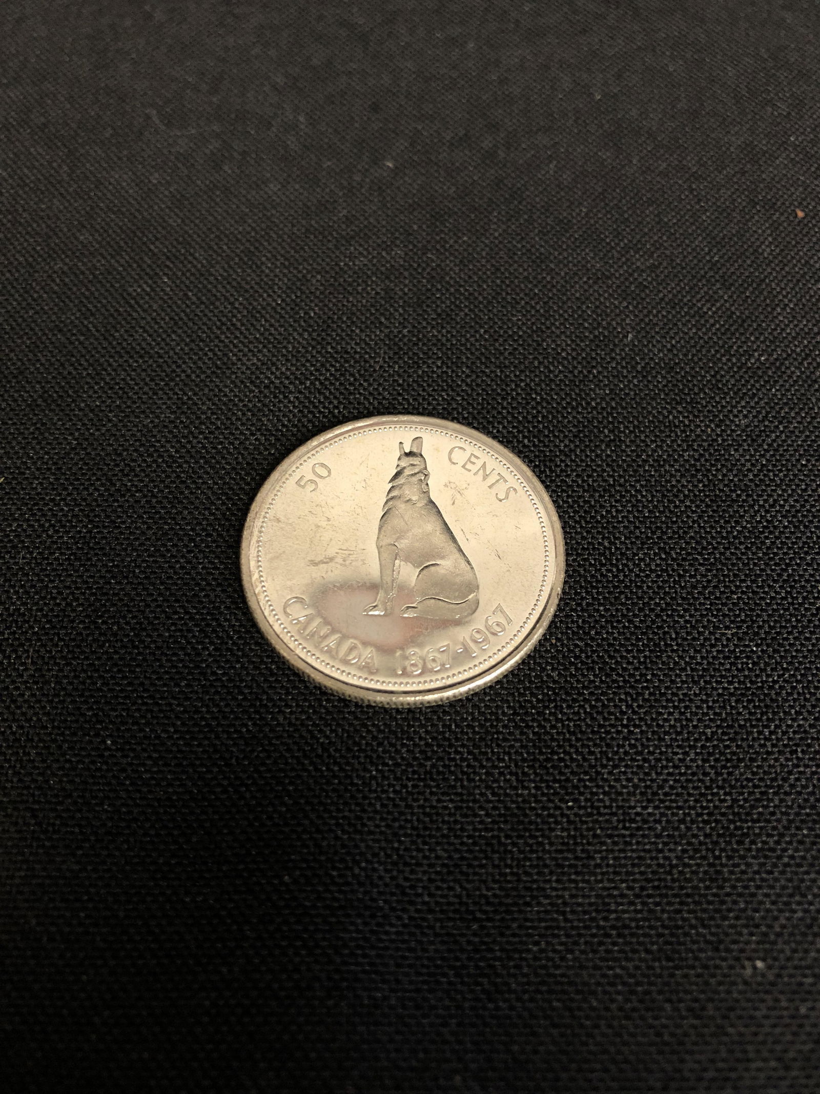 1967 CANADIAN SILVER CENTENNIAL 50 CENT PC. (1 of 1)