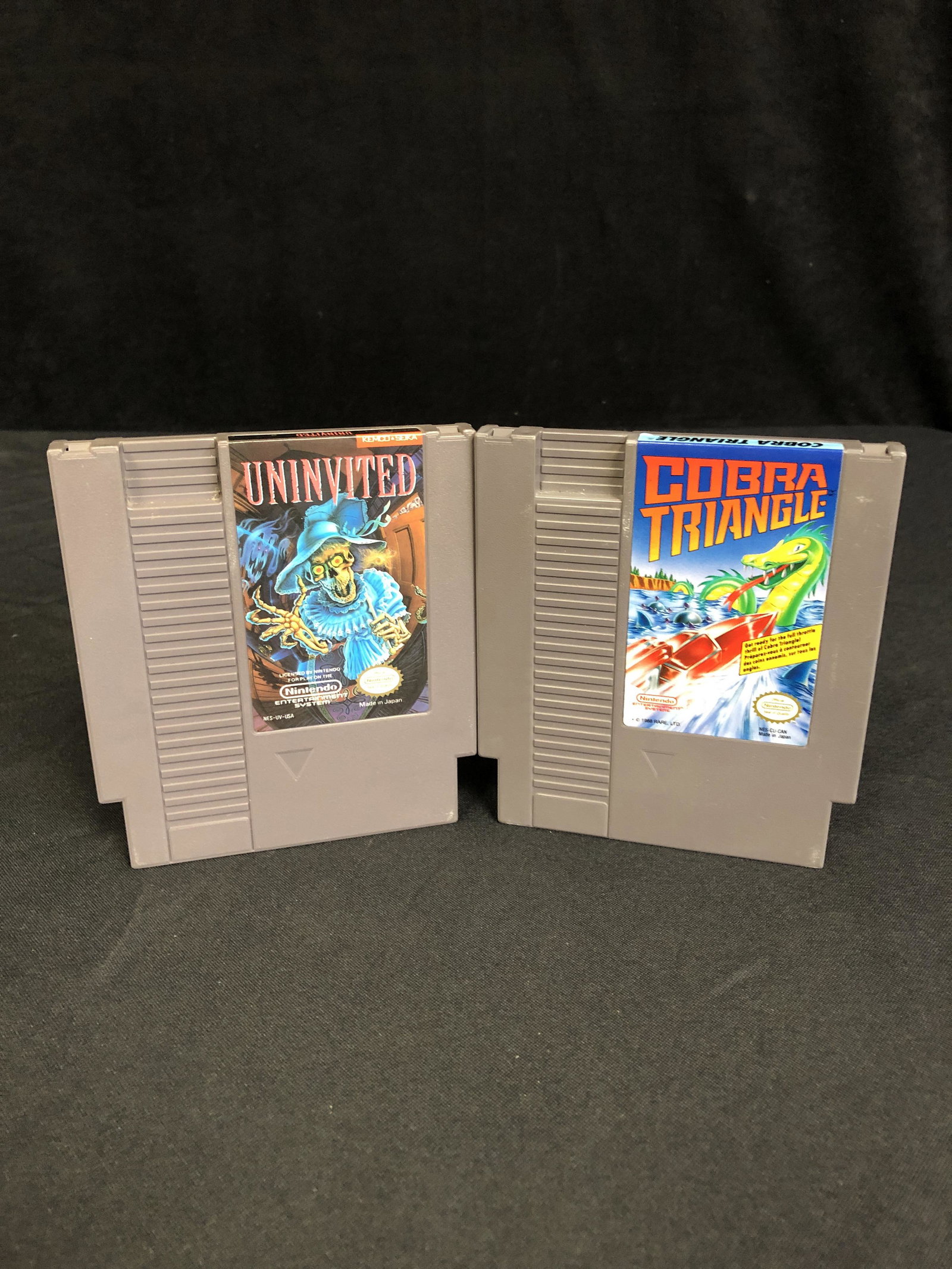 NINTENDO VIDEO GAME LOT UNINVITED/ COBRA TRIANGLE): NINTENDO VIDEO GAME LOT UNINVITED/ COBRA TRIANGLE)