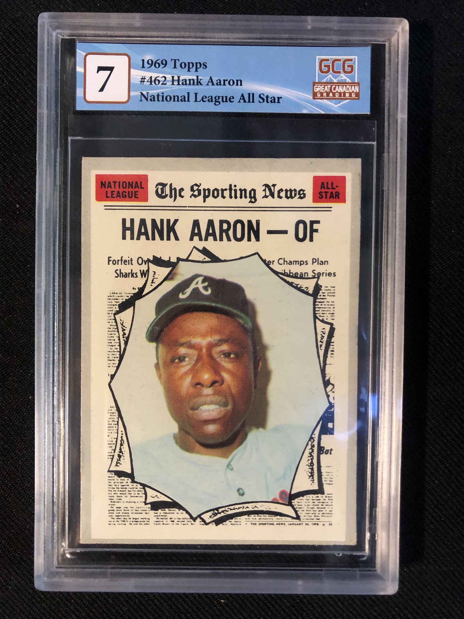 1969 TOPPS NO.462 HANK AARON NL ALL-STAR (GCG 7) (1 of 2)