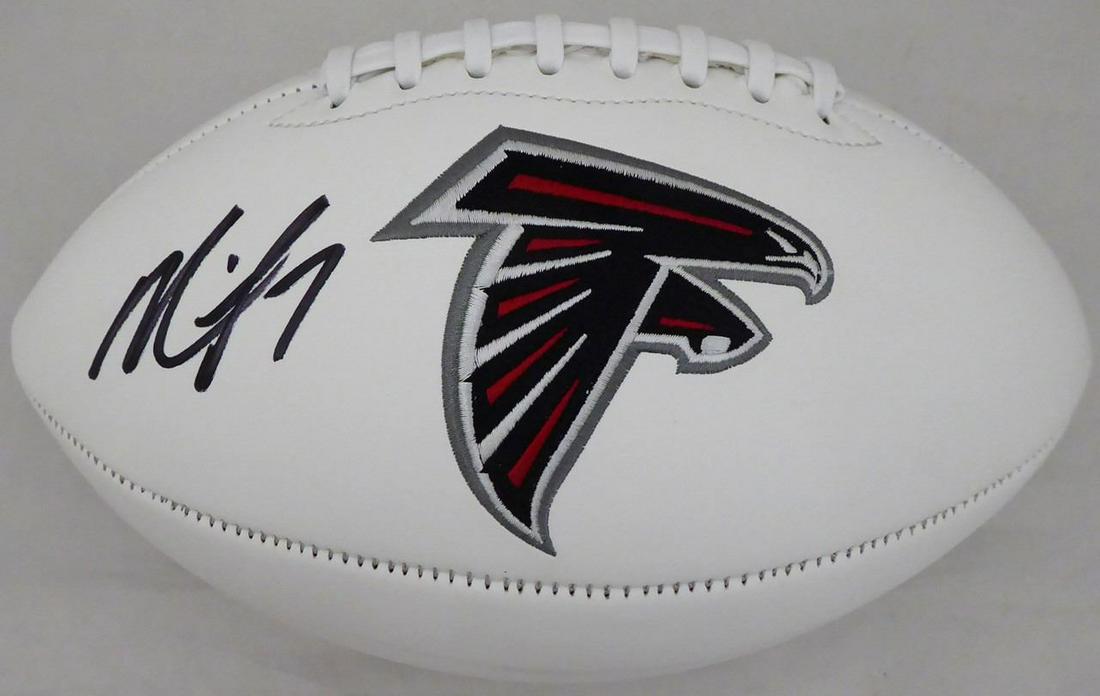 Michael Vick Autographed Atlanta Falcons White Logo Football (Beckett) (1 of 3)