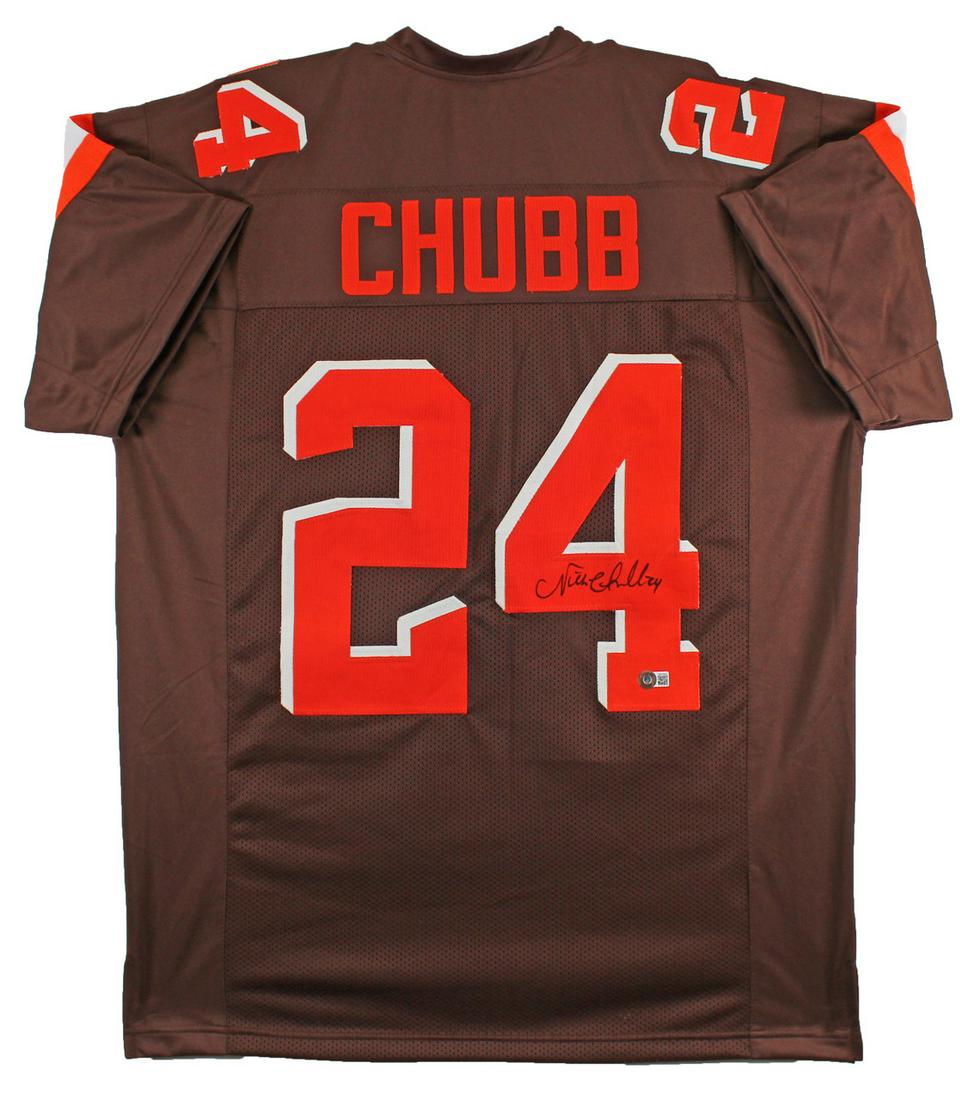 NICK CHUBB SIGNED CLEVELAND BROWNS JERSEY (BECKETT COA) (1 of 3)