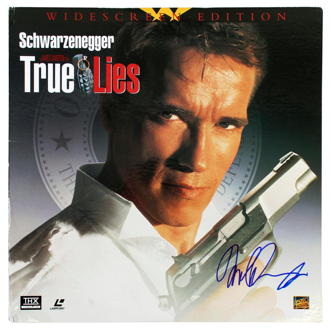 ARNOLD SCHWARZENEGGER SIGNED TRUE LIES LASER DISC (BECKETT COA) (1 of 2)