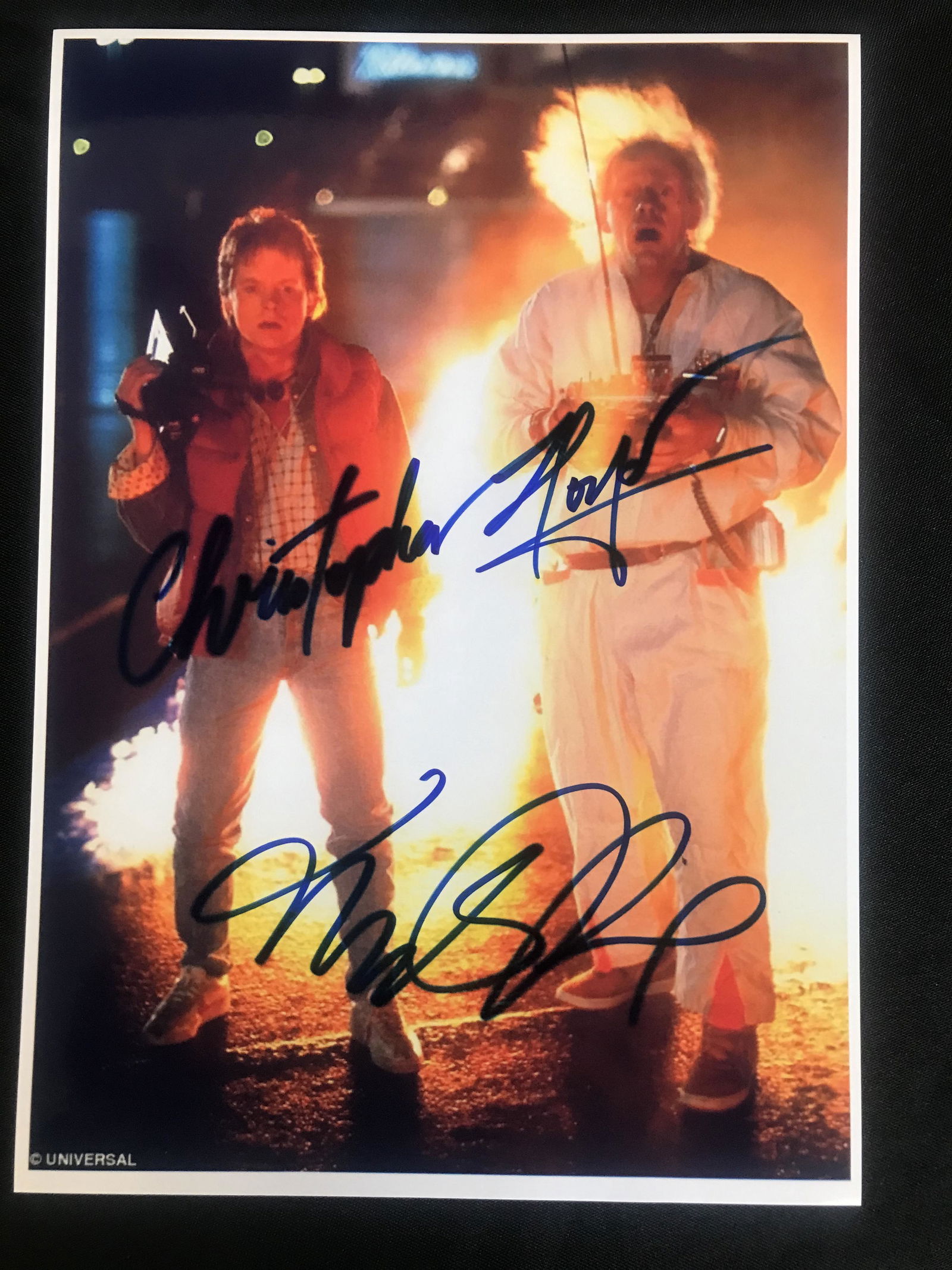 MICHAEL J FOX AND CHRISTOPHER LLOYD SIGNED 8X10 PHOTO (RA COA) (1 of 2)