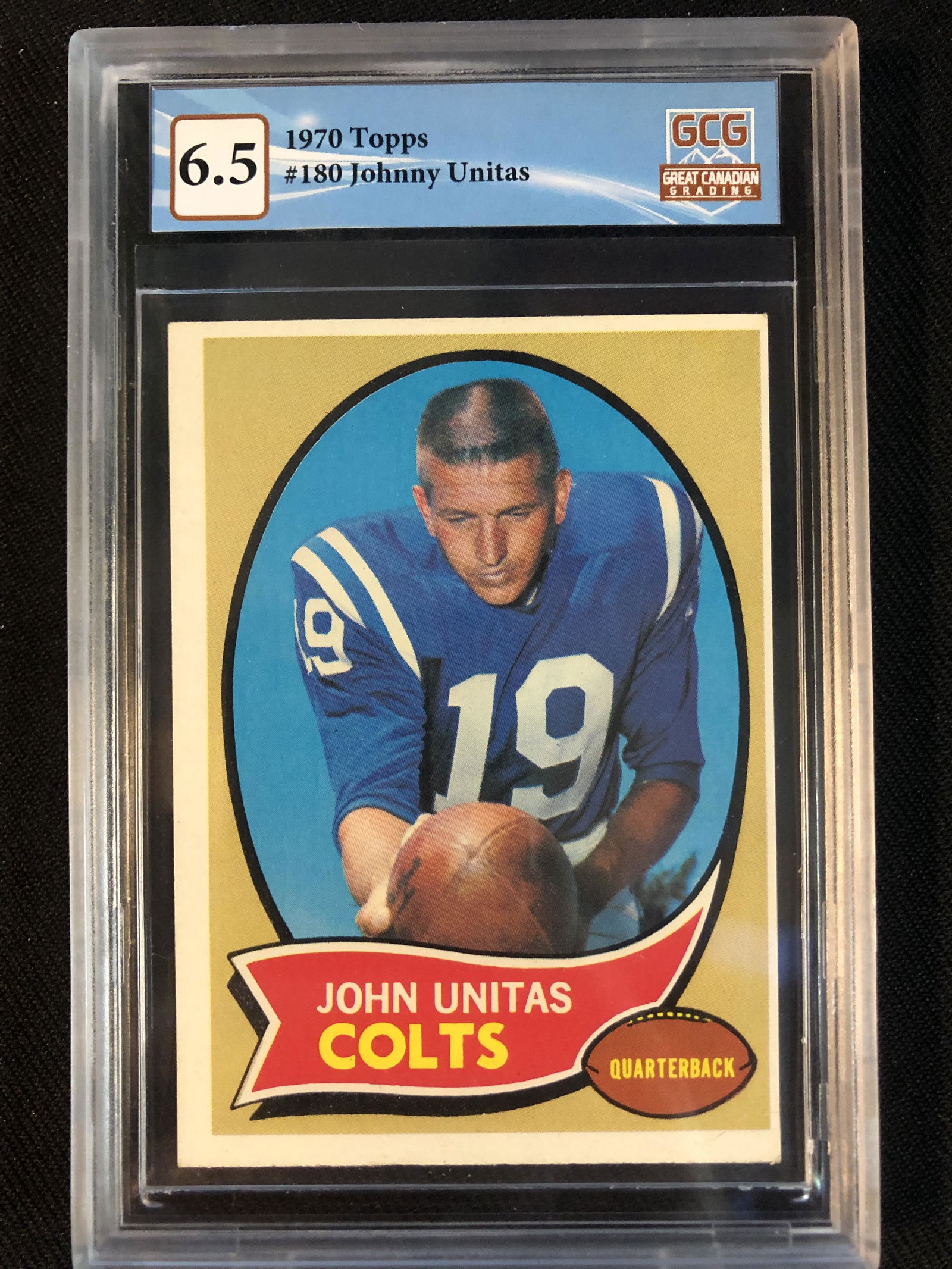 1970 TOPPS NO.180 JOHNNY UNITAS (GCG 6.5) (1 of 2)