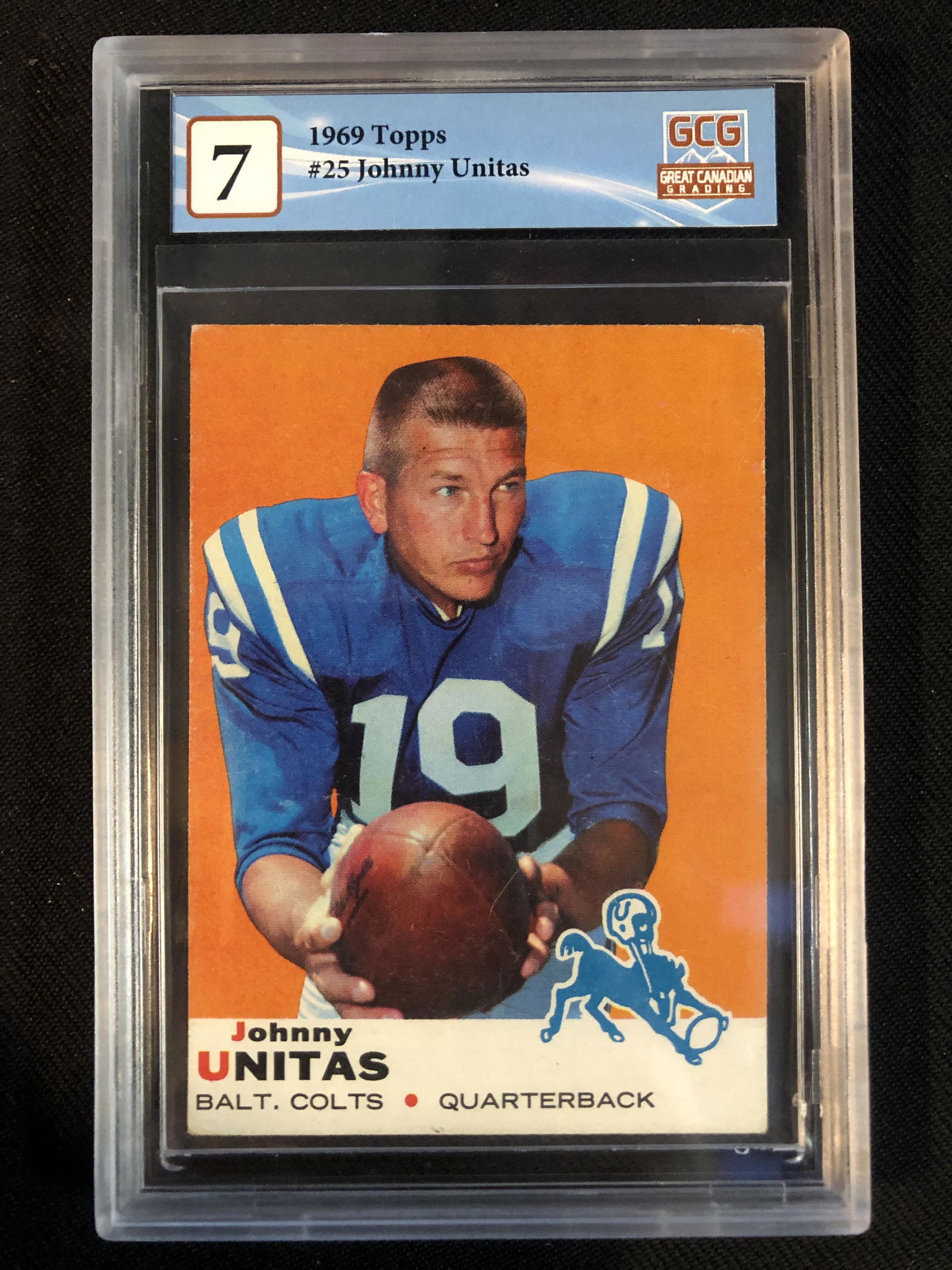 1969 TOPPS NO.25 JOHNNY UNITAS (GCG 7) (1 of 2)
