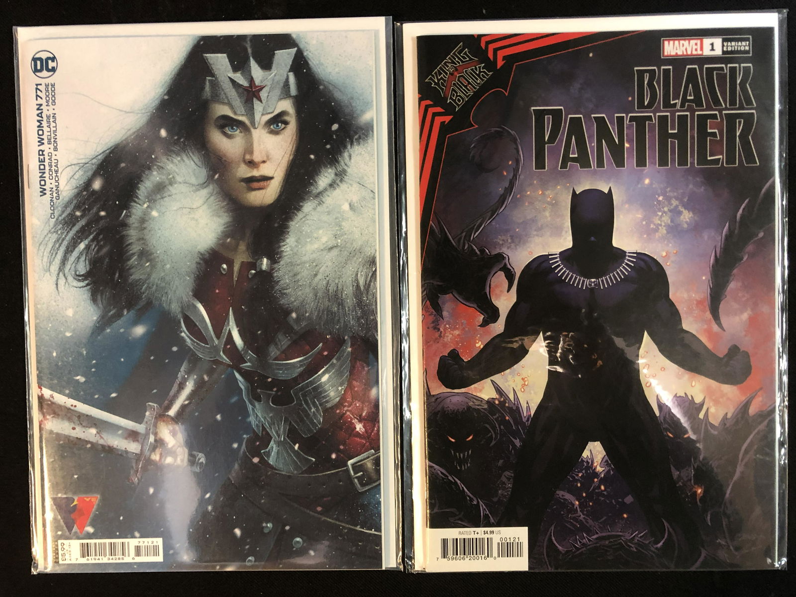 BLACK PANTHER AND WONDER WOMAN NO.1 COMIC BOOK LOT (1 of 1)