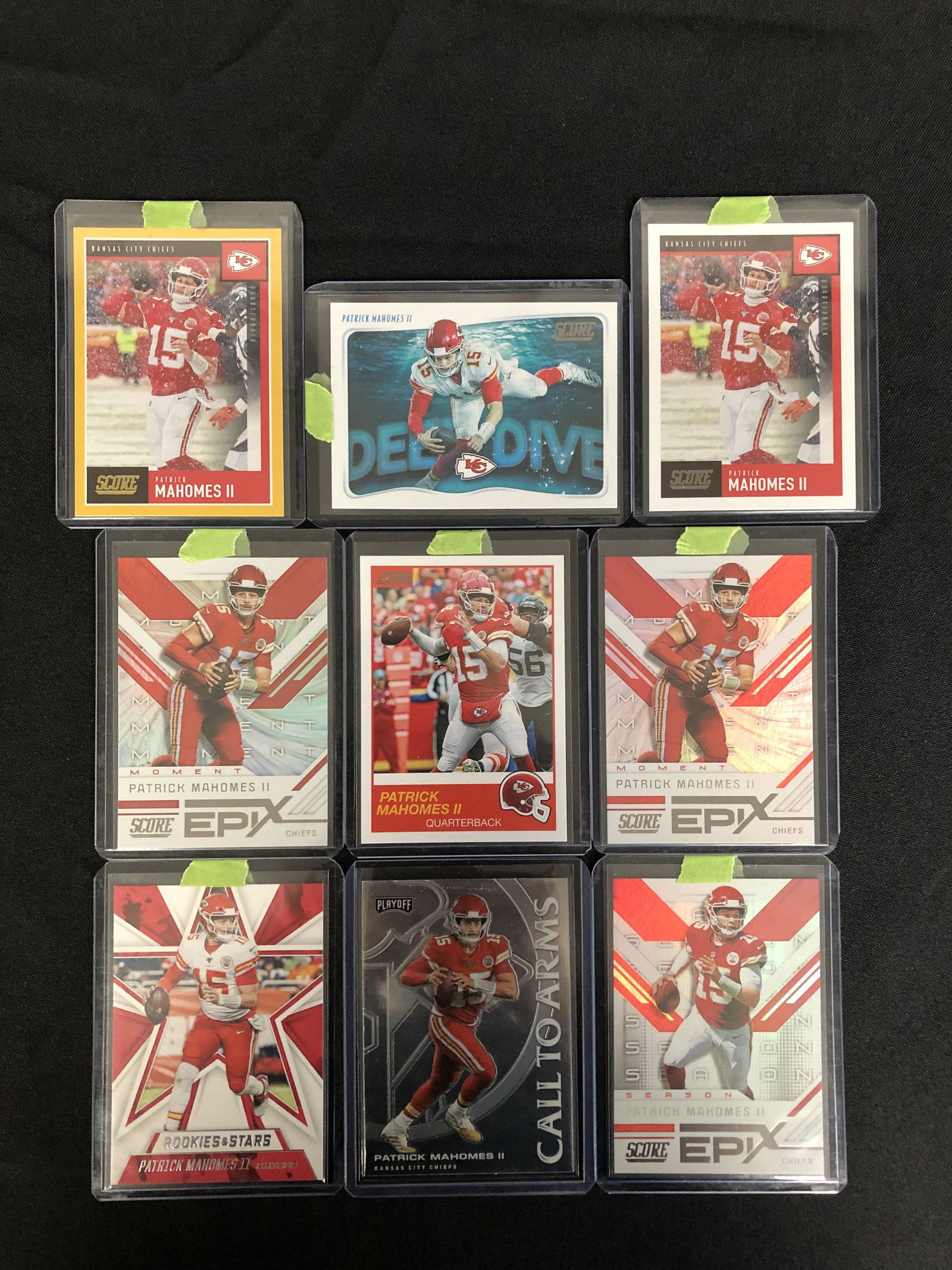PATRICK MAHOMES FOOTBALL TRADING CARD LOT (1 of 1)