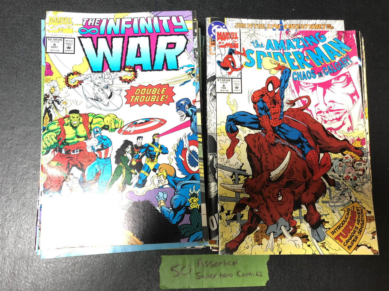 50 ASSORTED SUPER HERO COMIC BOOK LOT (1 of 1)