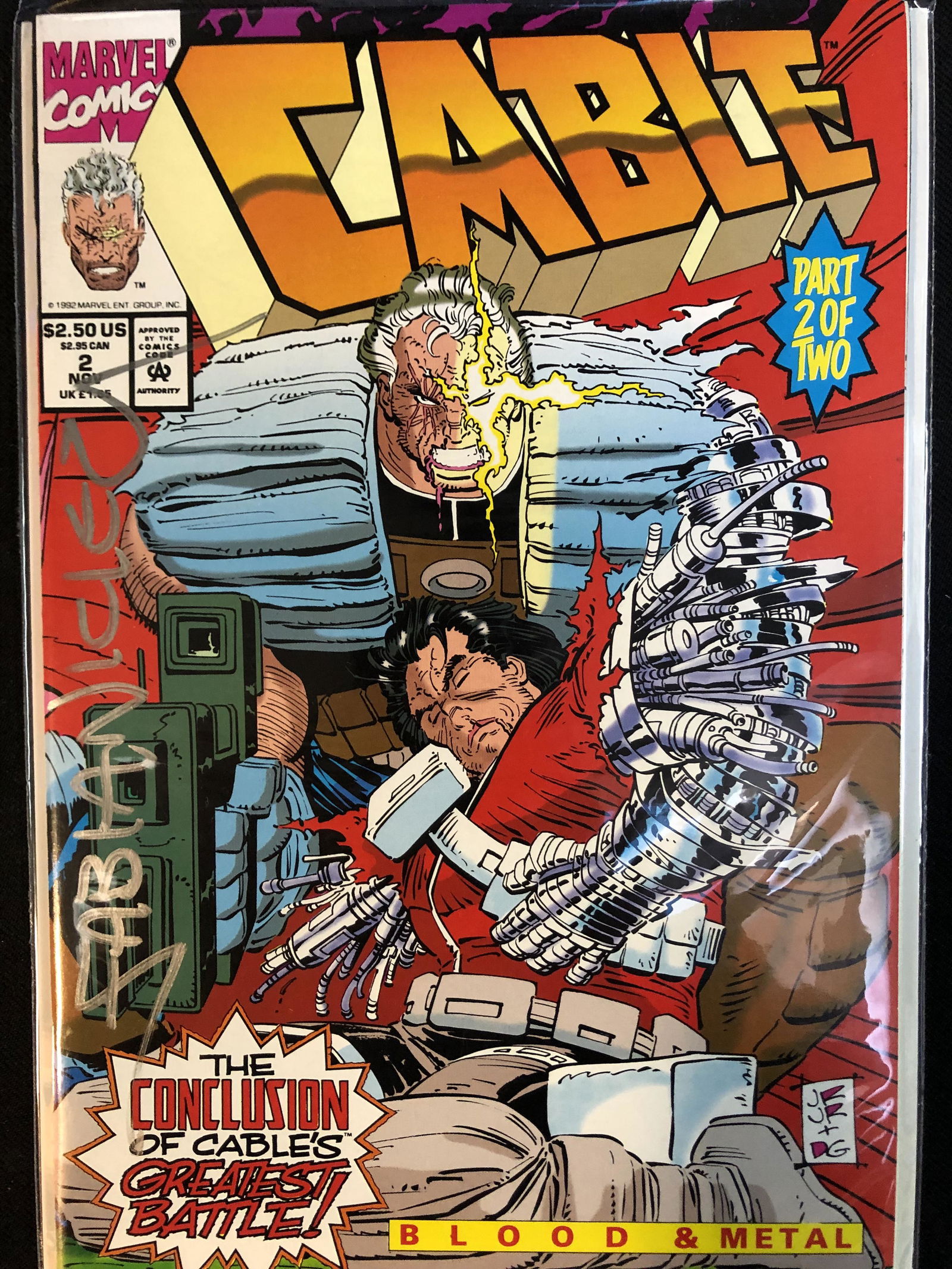 MARVEL COMICS CABLE NO.2 (ARTIST SIGNED) (1 of 2)