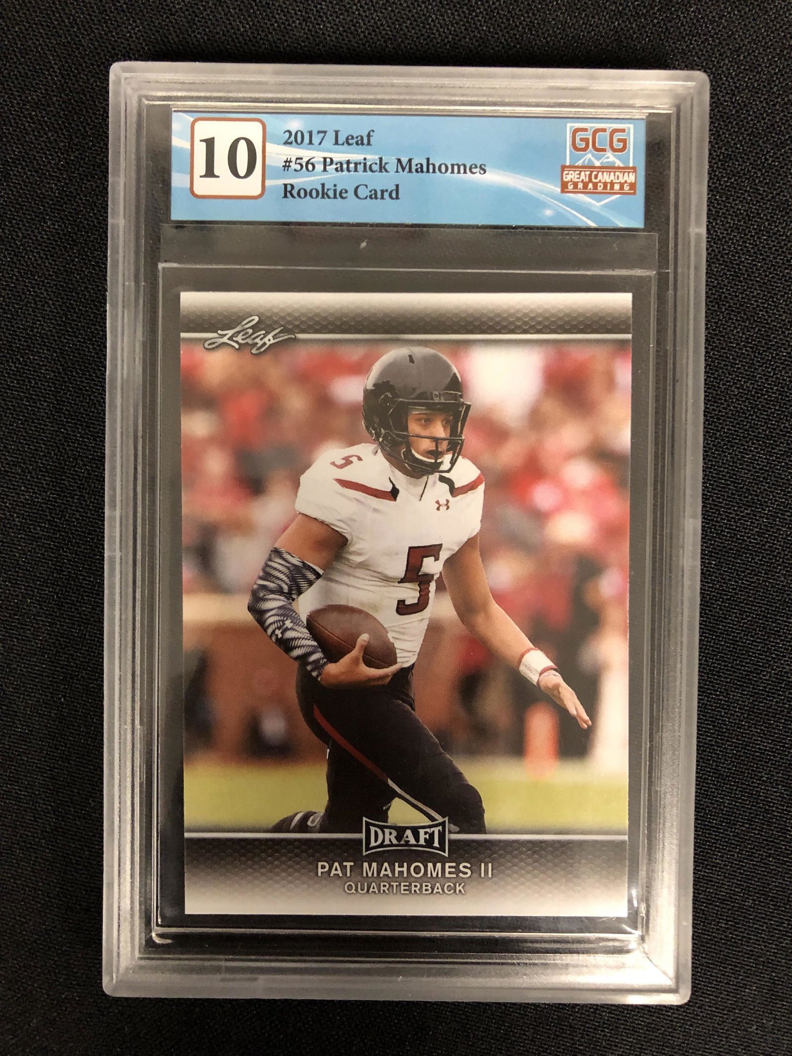 2017 LEAF PATRICK MAHOMES ROOKIE CARD (GCG 10) (1 of 2)