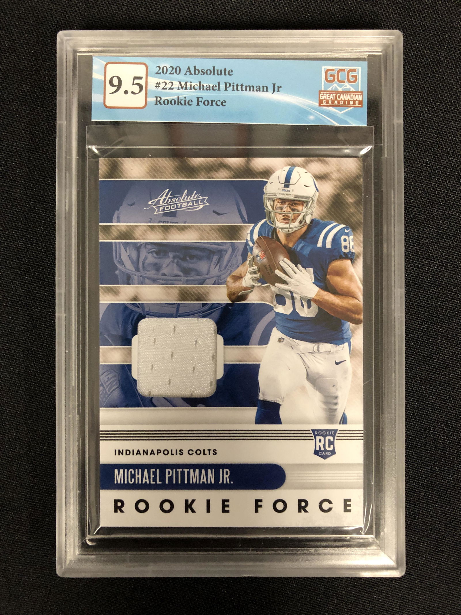 2020 PANINI ABSOLUTE MICHAEL PITTMAN JR. ROOKIE PATCH (GCG 9.5) (1 of 2)