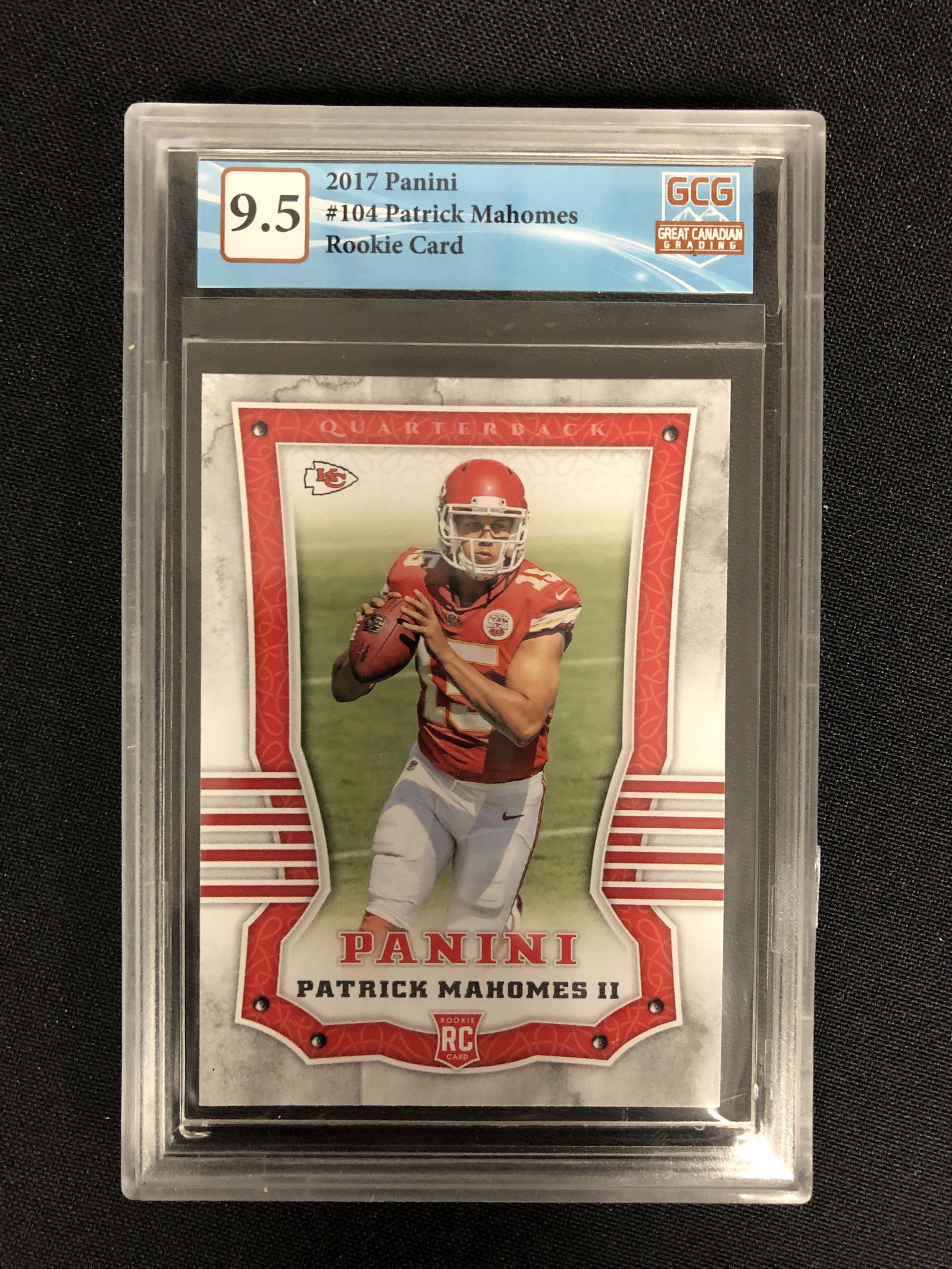 2017 PANINI PATRICK MAHOMES ROOKIE CARD (GCG 9.5) (1 of 2)