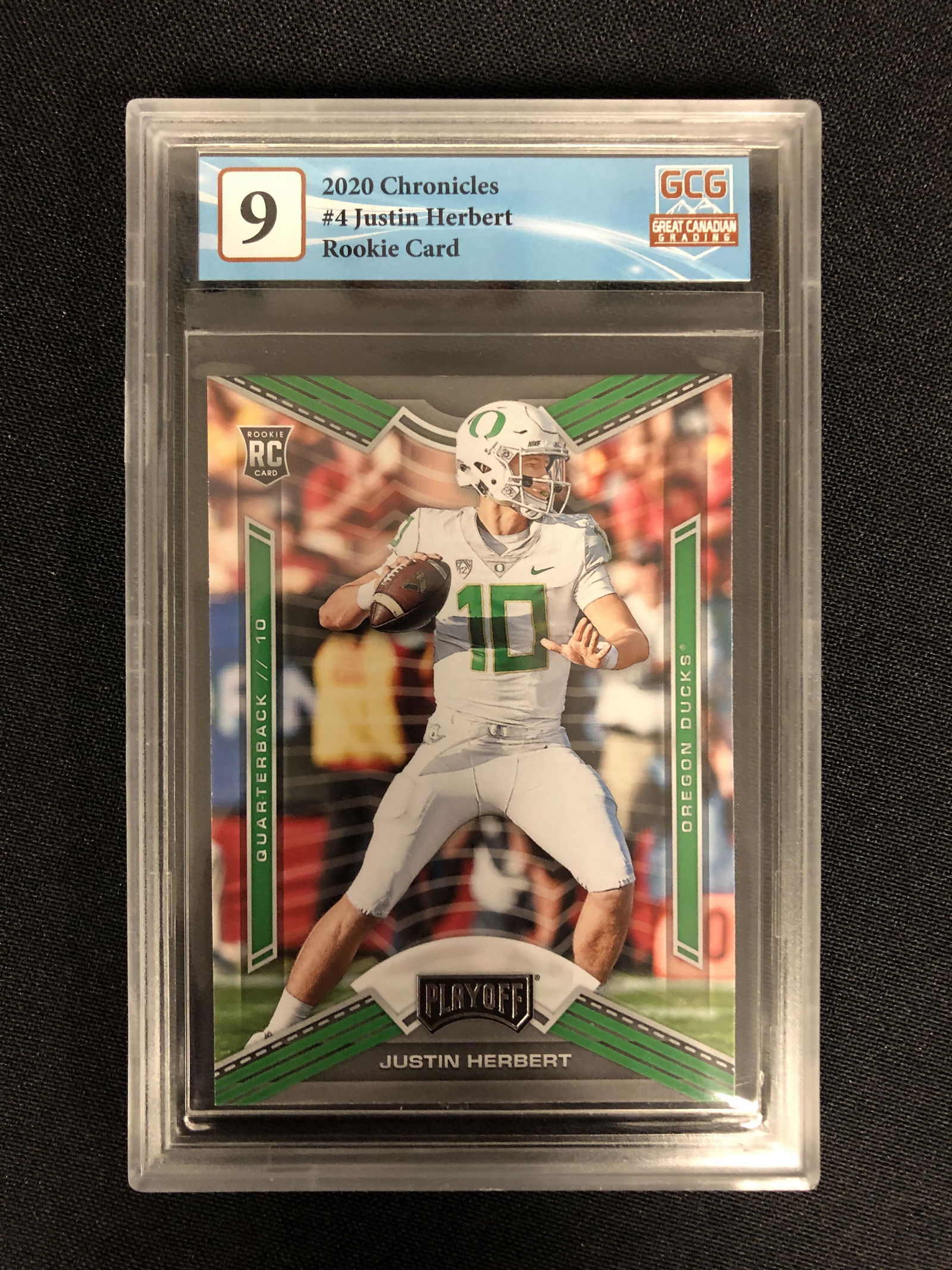 2020 PANINI CHRONICLES JUSTIN HERBERT ROOKIE CARD (GCG 9) (1 of 2)